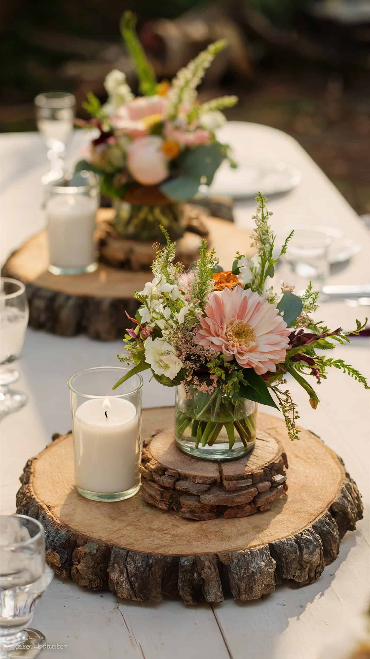 Rustic Wooden Centerpieces