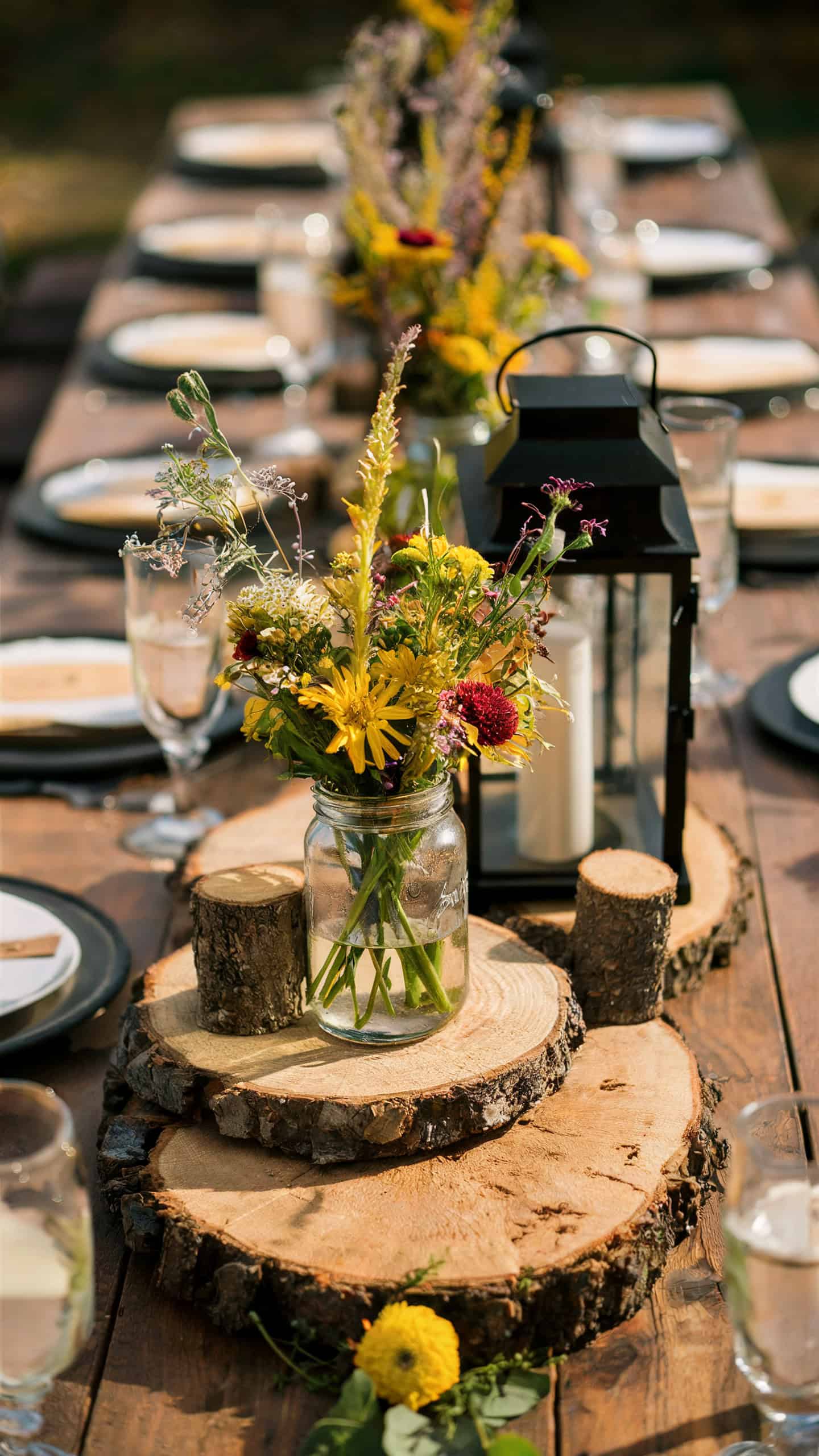 Rustic Wooden Centerpieces