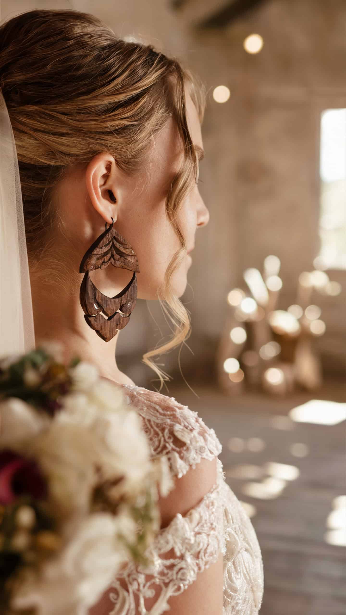 Rustic Wooden Earrings
