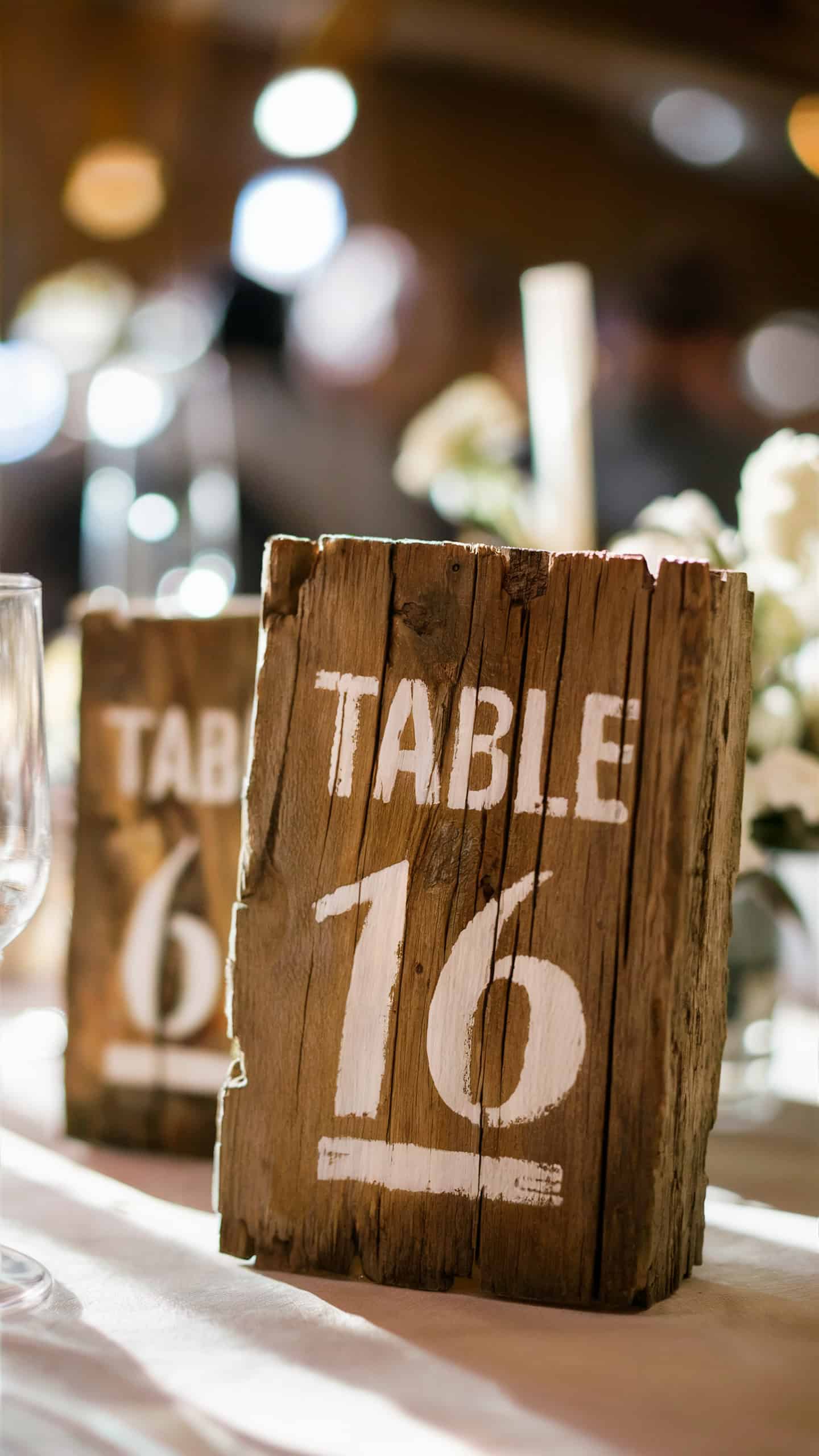 Rustic Wooden Table Numbers