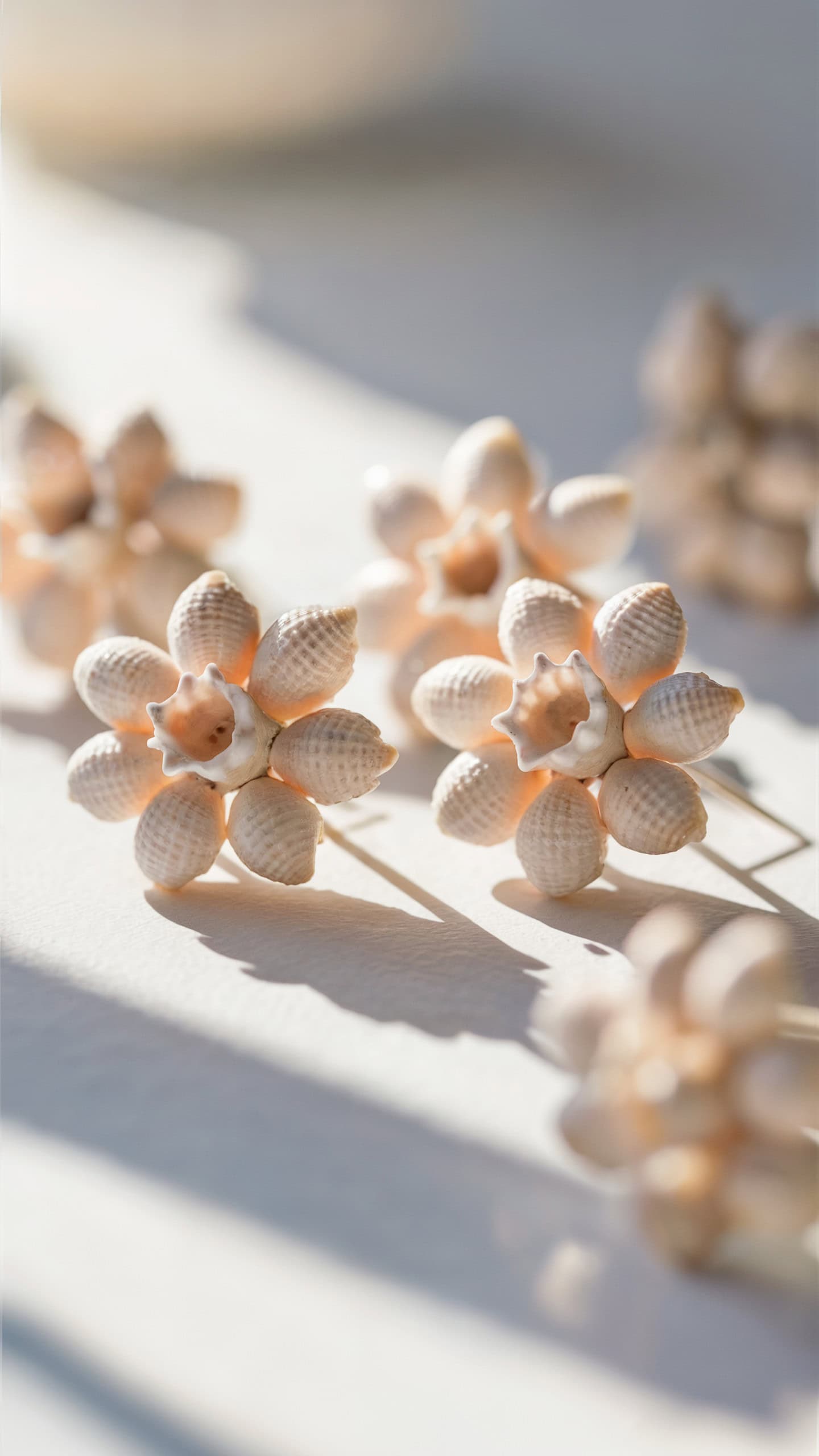 Seashell Cluster Studs