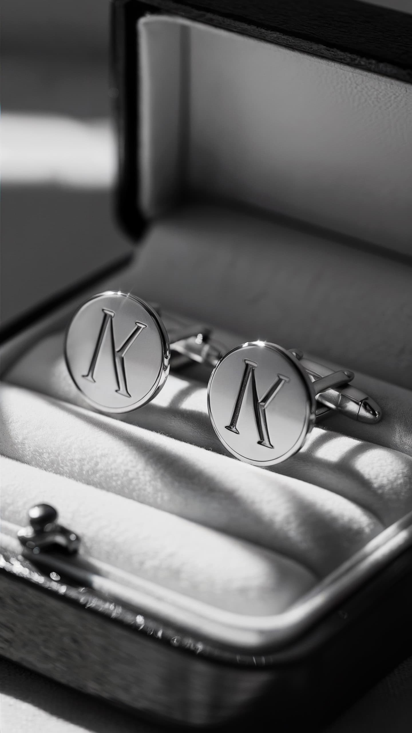 Silver Monogrammed Cufflinks