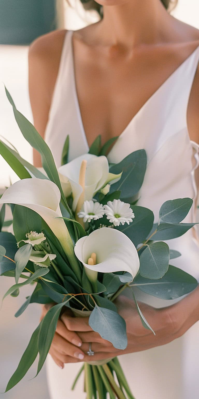 Simple Calla Lily and Greenery Mix 1
