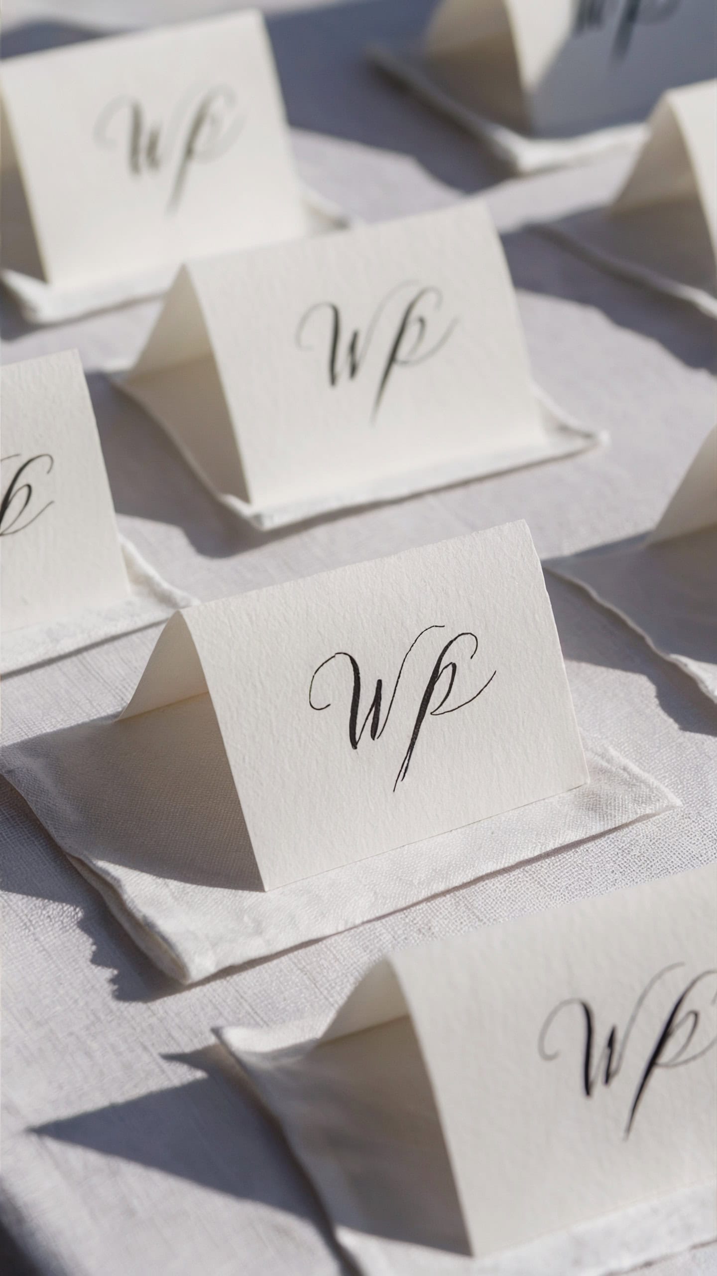 Simple Calligraphy Place Cards