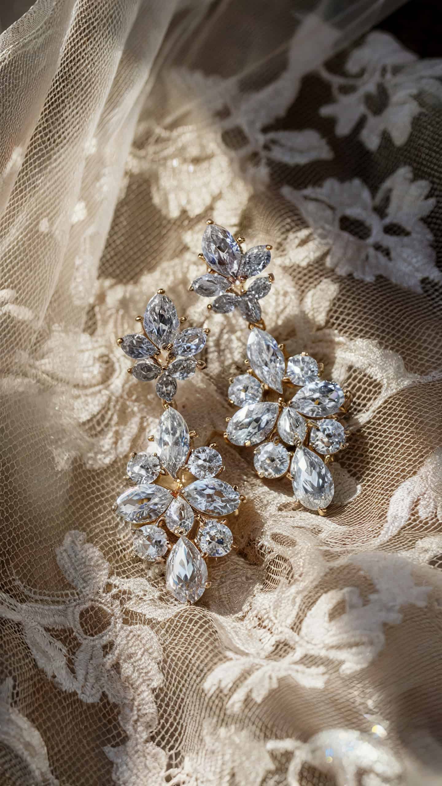 Sparkling CZ Cluster Earrings