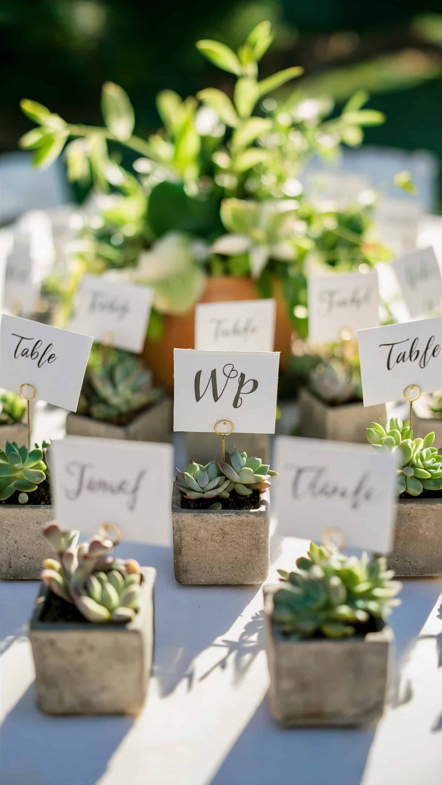 Succulent Planter Escort Cards