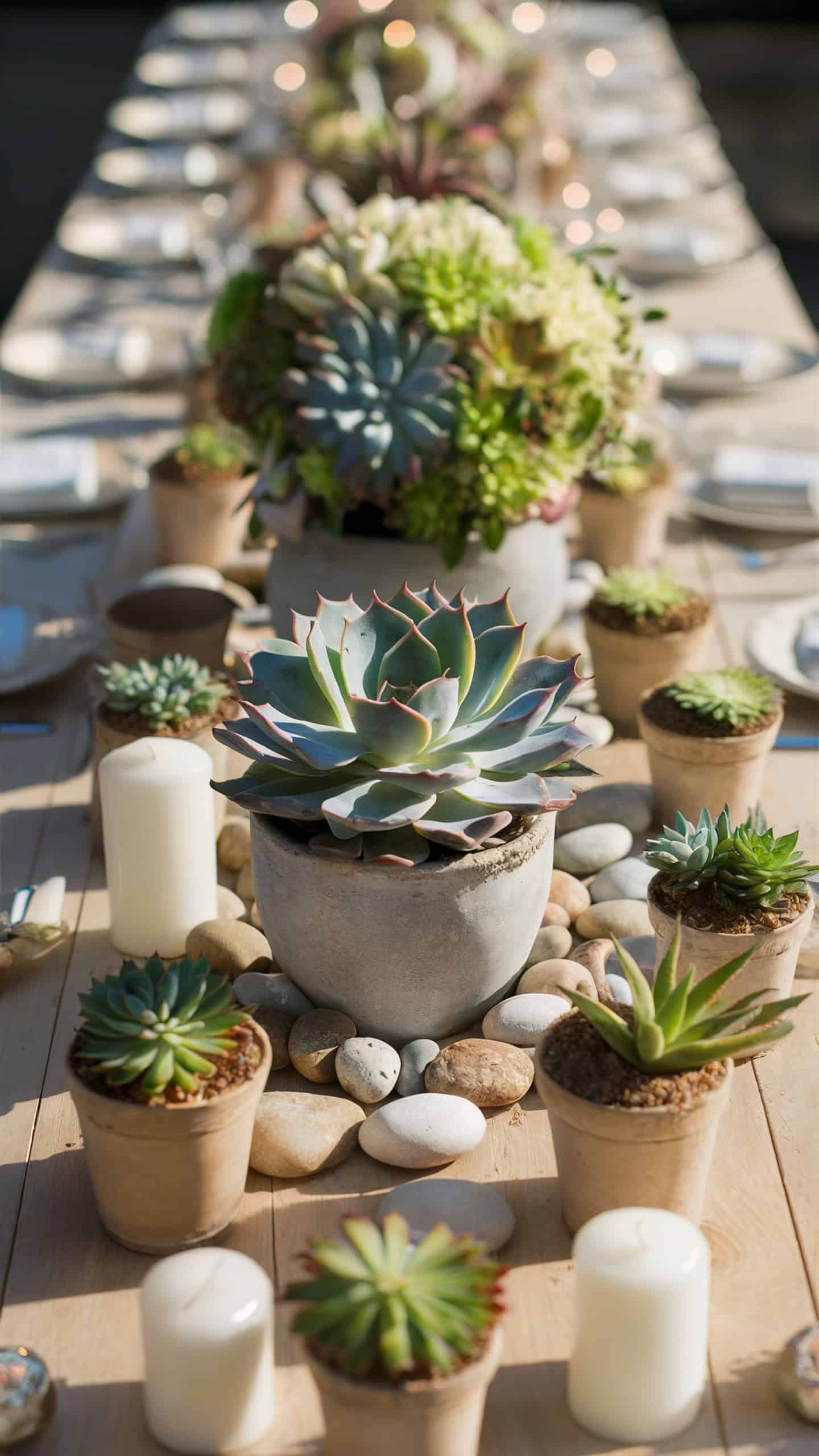 Succulent Table Decor