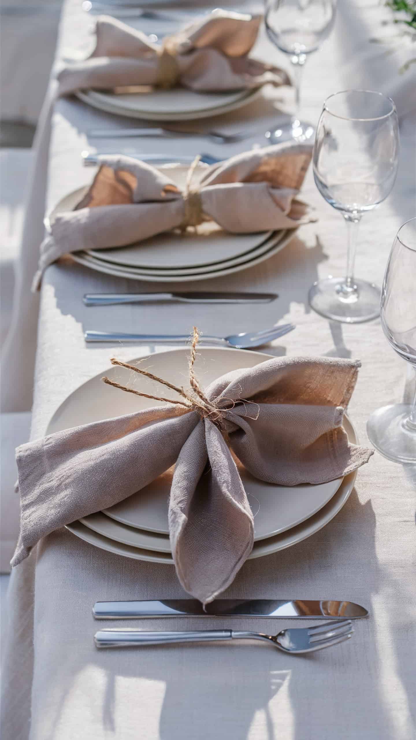 Textured Beige Napkins