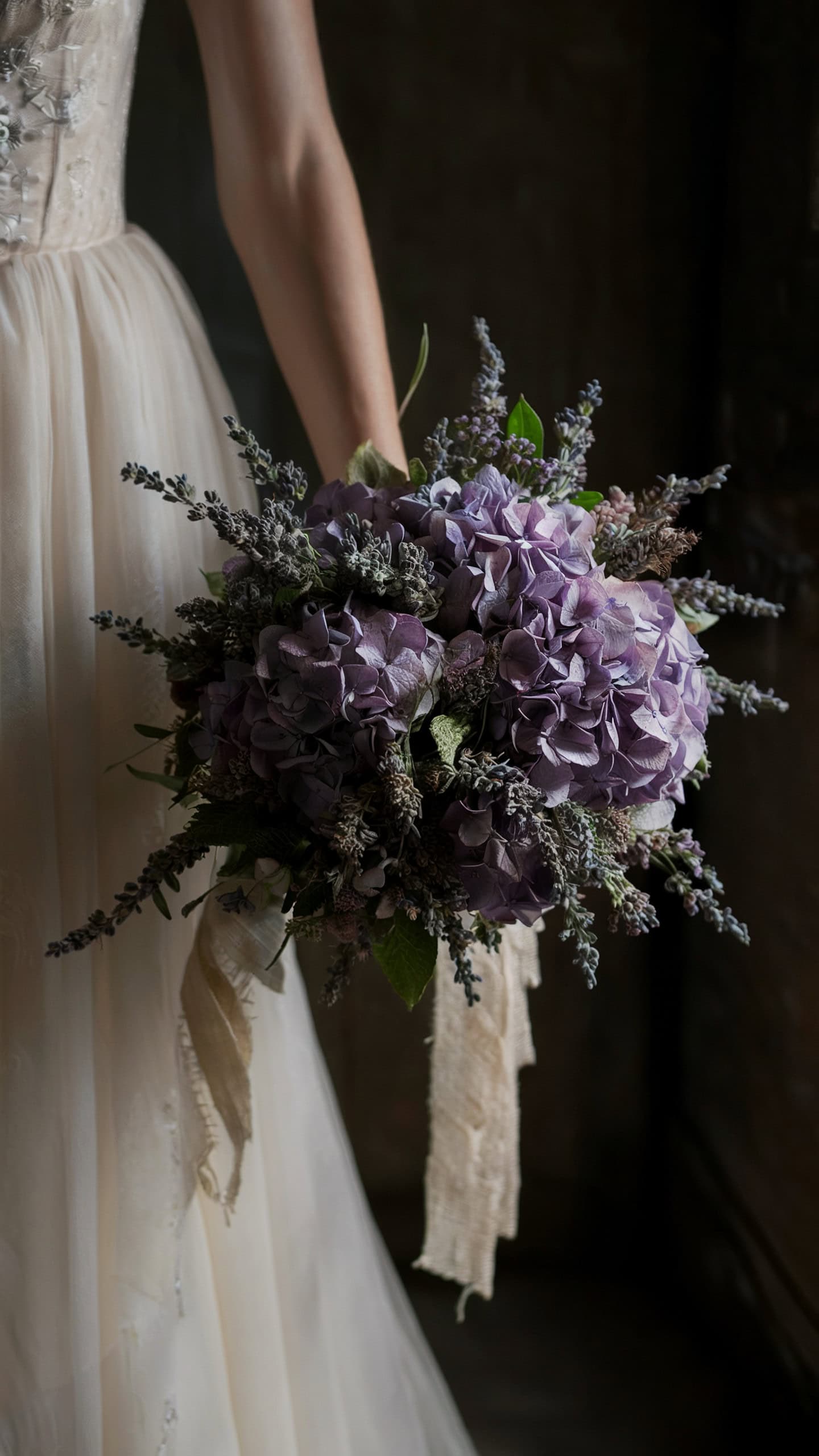 Vintage Hydrangea and Lavender