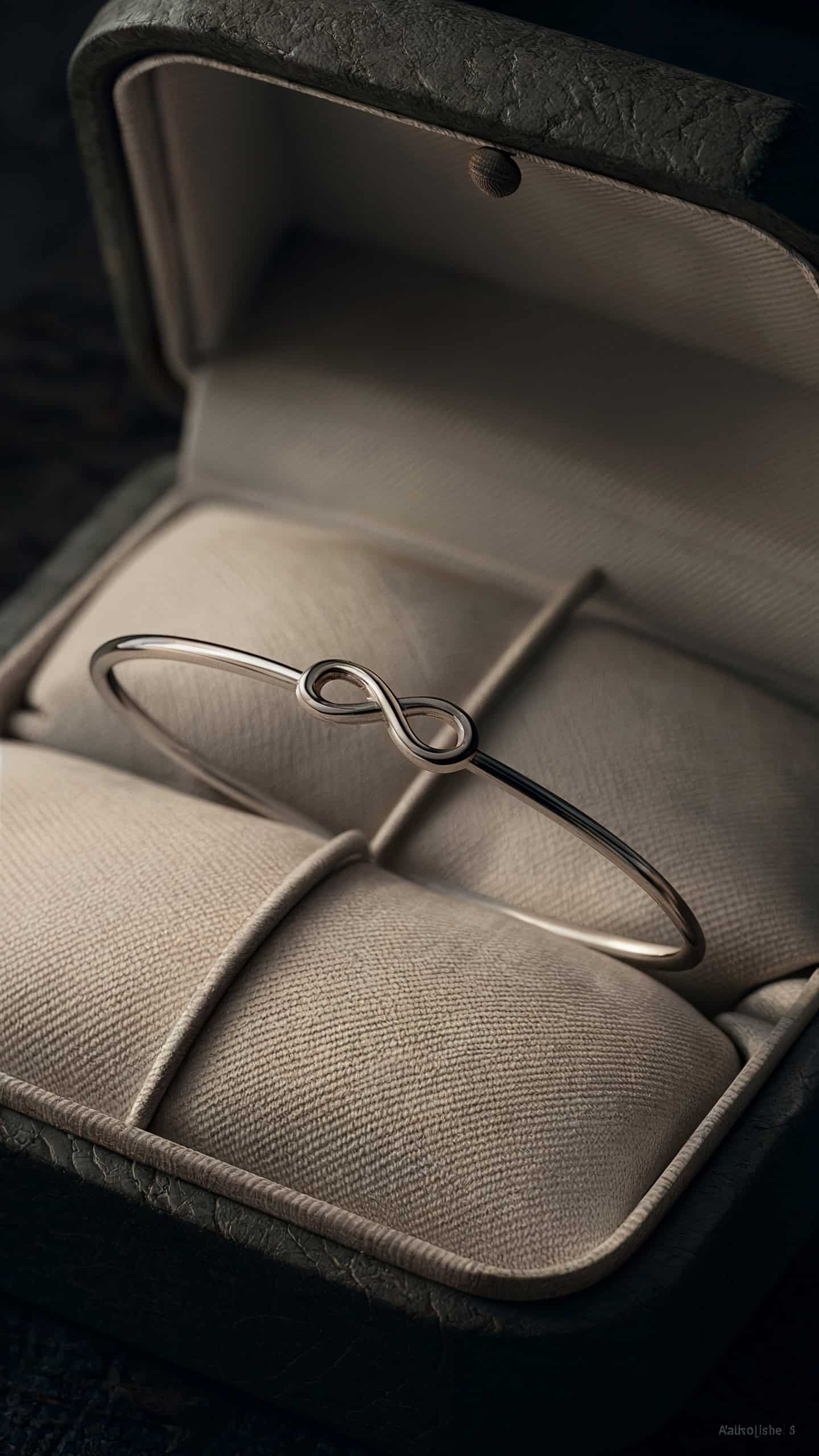 White Gold Infinity Bracelet