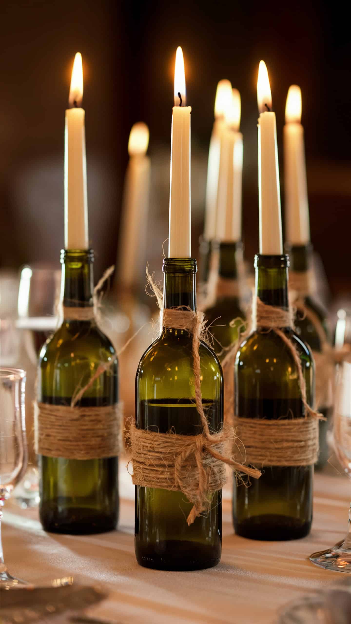 Wine Bottle Candles