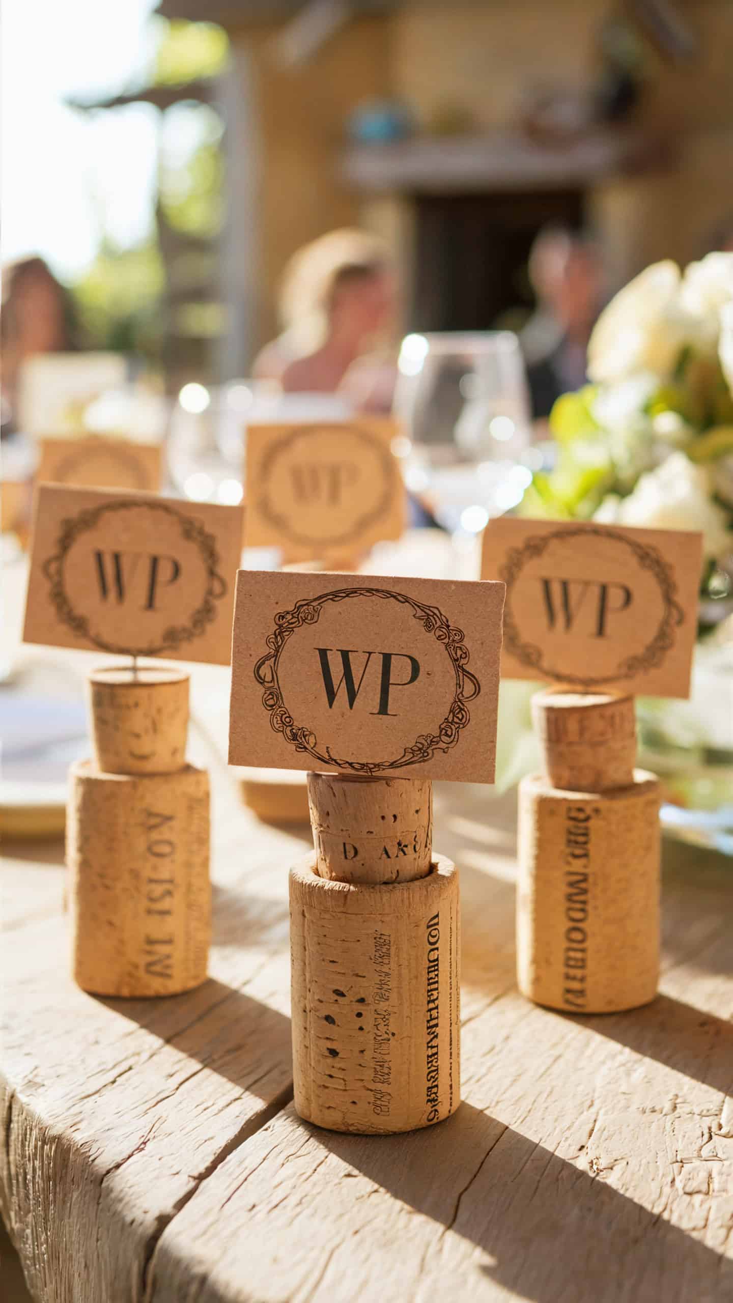 Wine Cork Place Card Holders