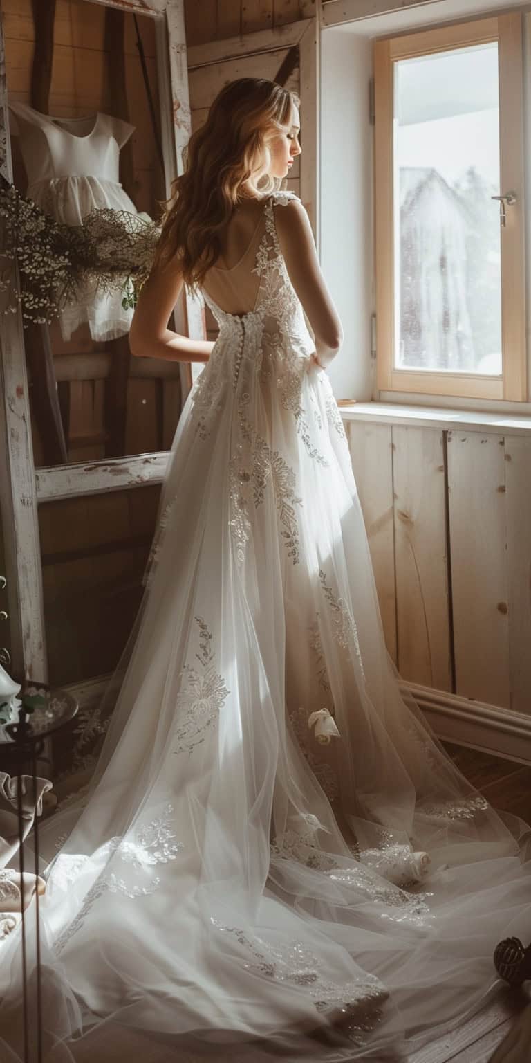 jakecain7 A detailed and photorealistic image of a bride tryi 1d80c2d2 930f 4526 b133 bbc1bdca31d0 3