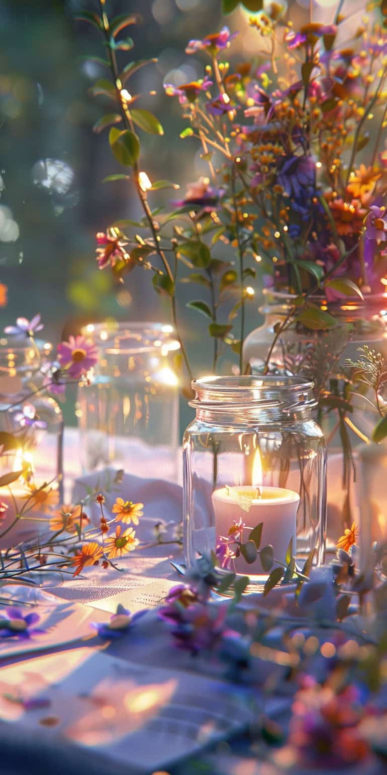 jakecain7 A photorealistic image of a DIY wedding table cente c44e5e06 0b49 46c9 ae59 c4007479ebb7 1