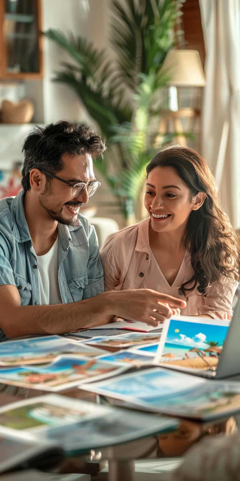 jakecain7 A photorealistic image of a couple researching hone 561f8215 9c7f 4be2 bbbd e44d2928e2f0 0