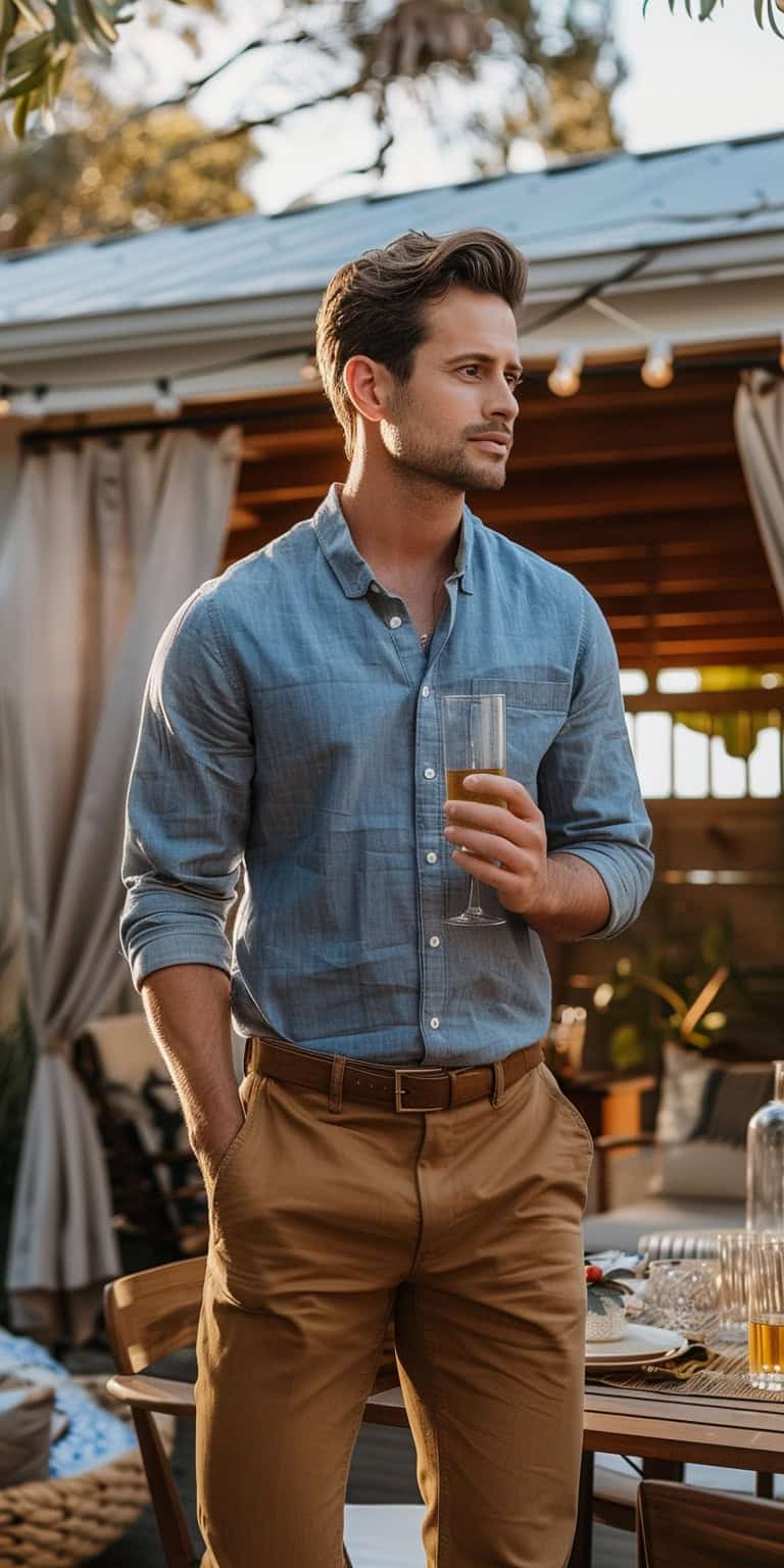 jakecain7 A photorealistic image of a man wearing a casual bu 359c3662 38a5 45dc b027 e5297573f955 3