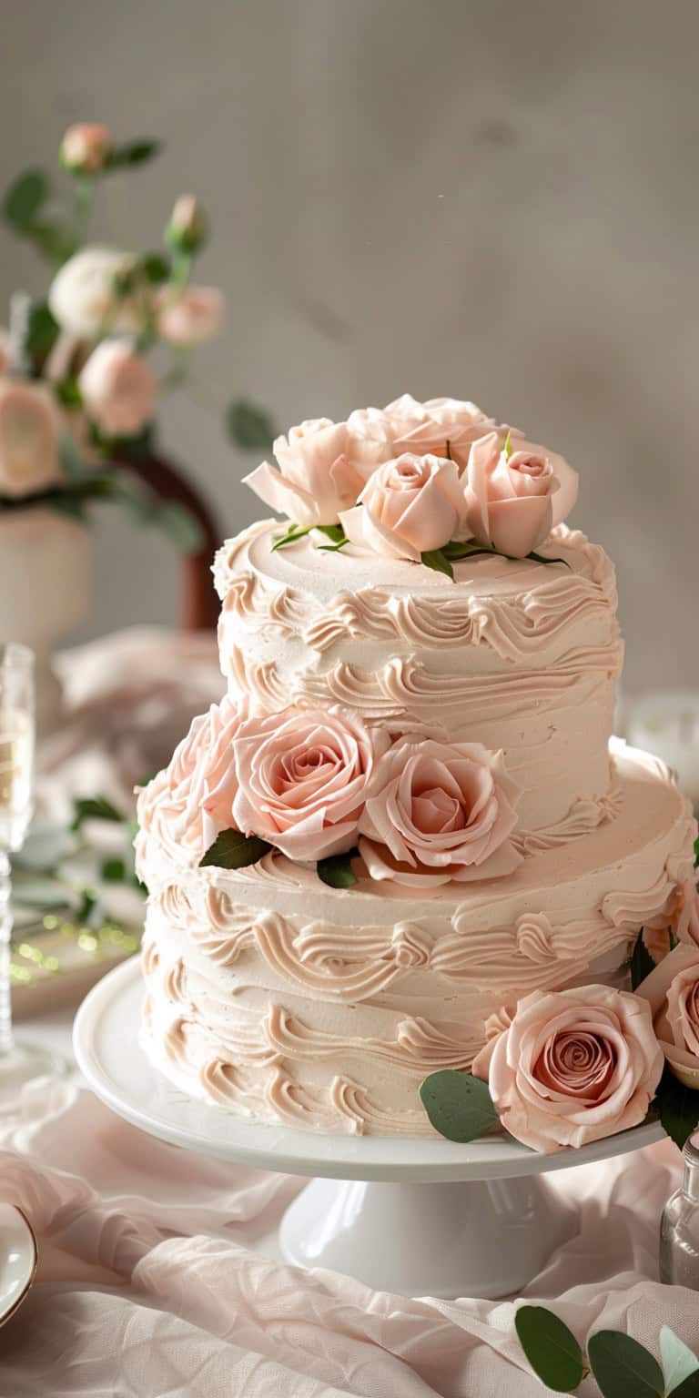 jakecain7 A photorealistic image of a summer wedding cake top fb3033e3 f261 43a7 ba11 e5424de8efb8 3