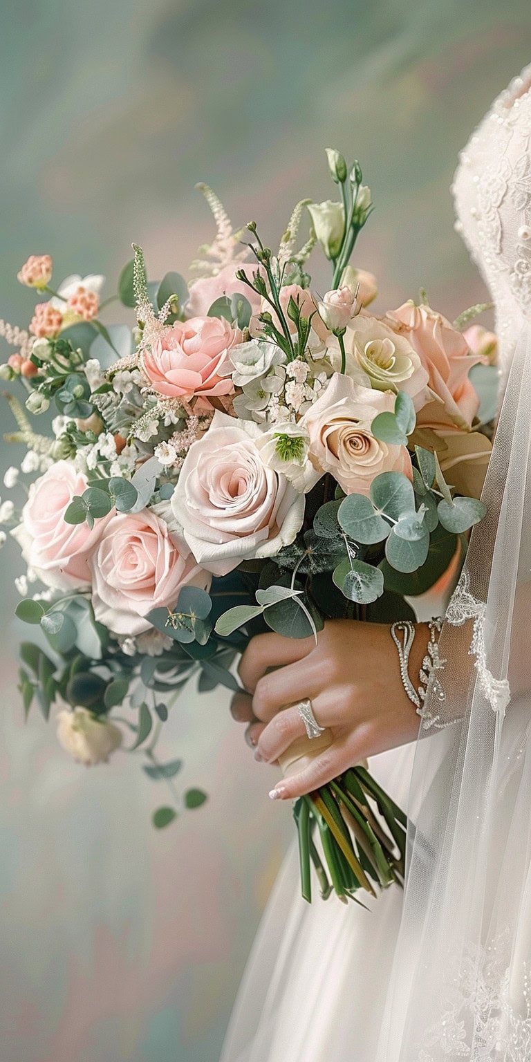 jakecain7 Capture a photorealistic close up of a bride holdin fad66773 c4a7 4b48 9006 358f0a8d2105 3