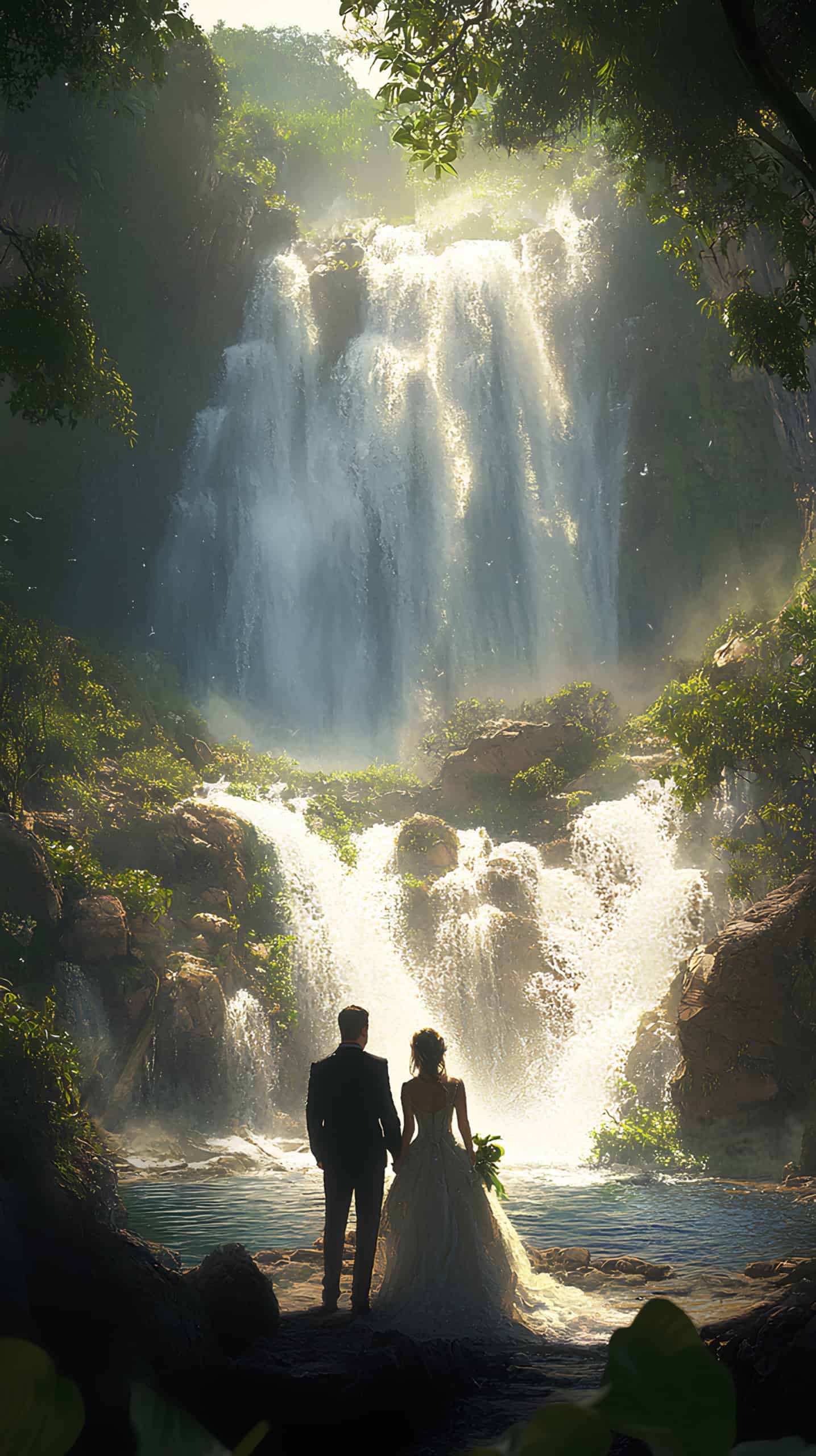Beneath a Waterfall