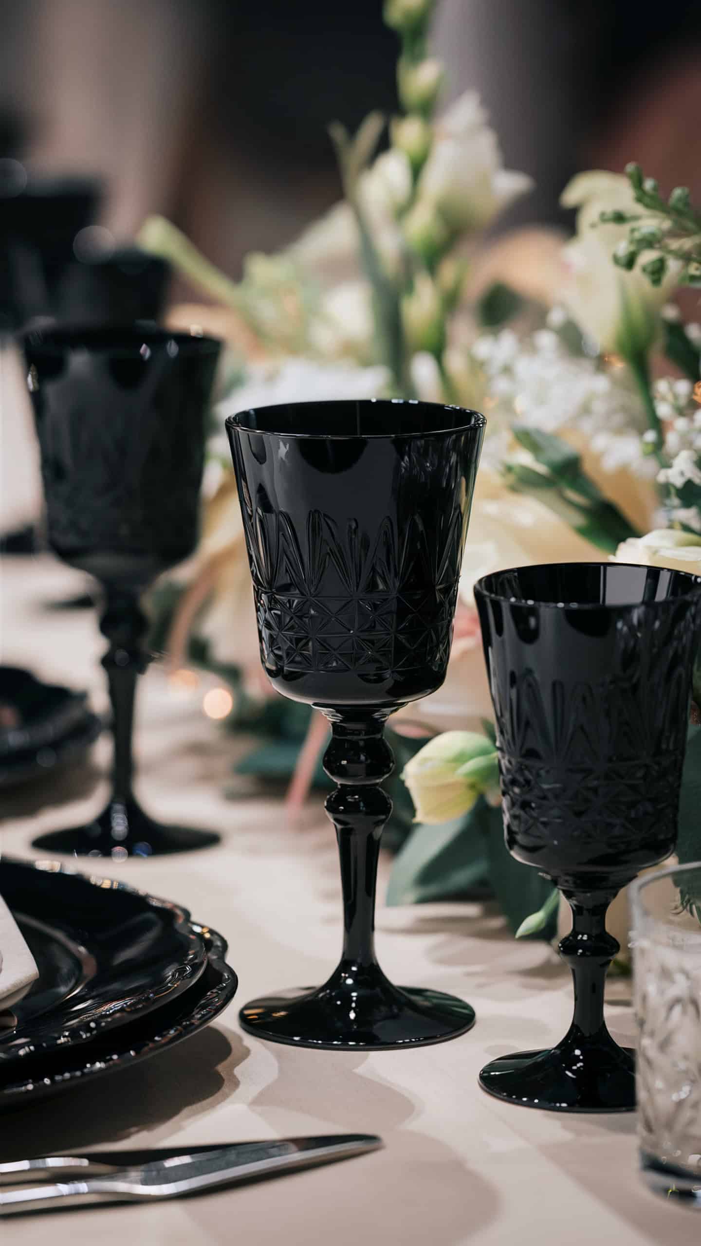 Black Crystal Glassware