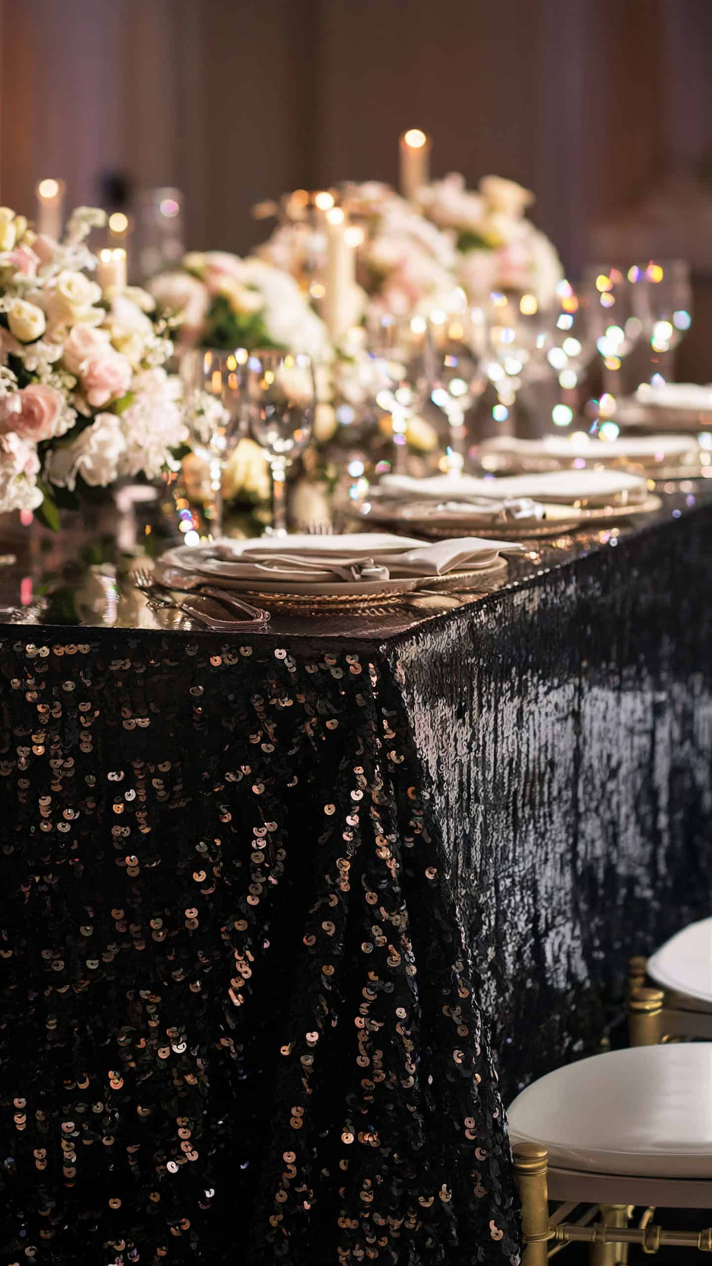 Black Sequin Tablecloths