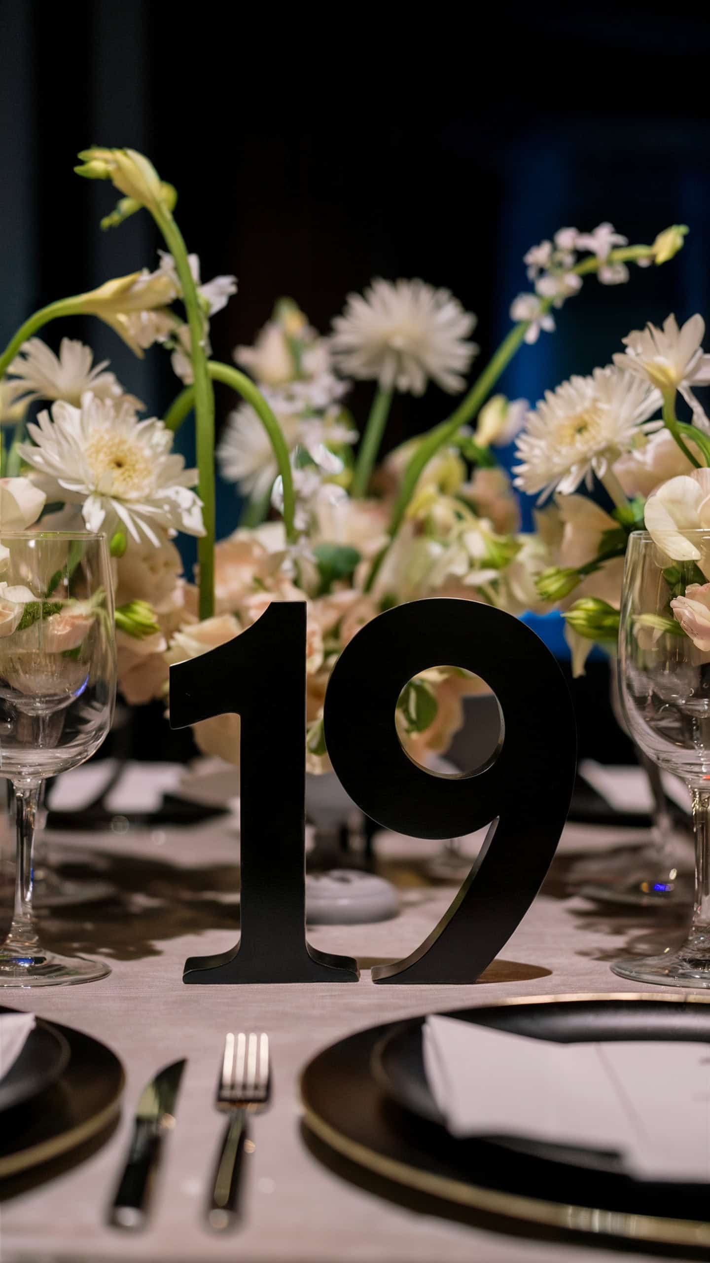 Black Table Numbers