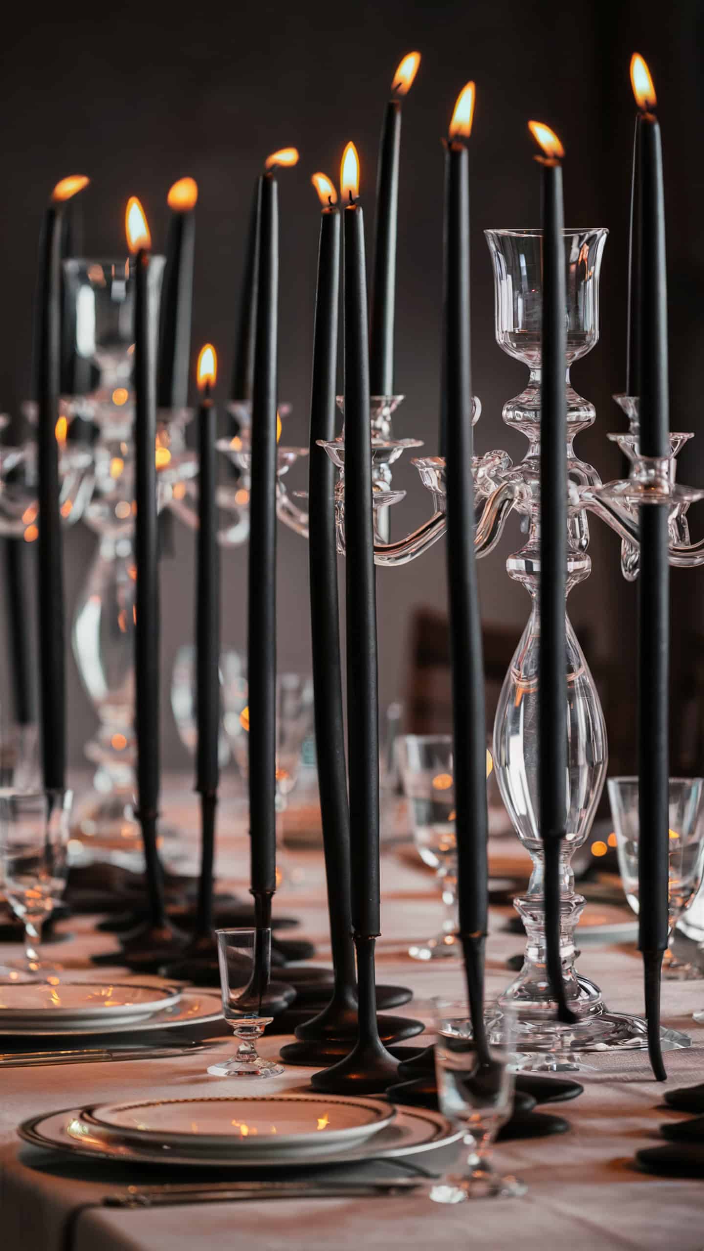 Black Taper Candles