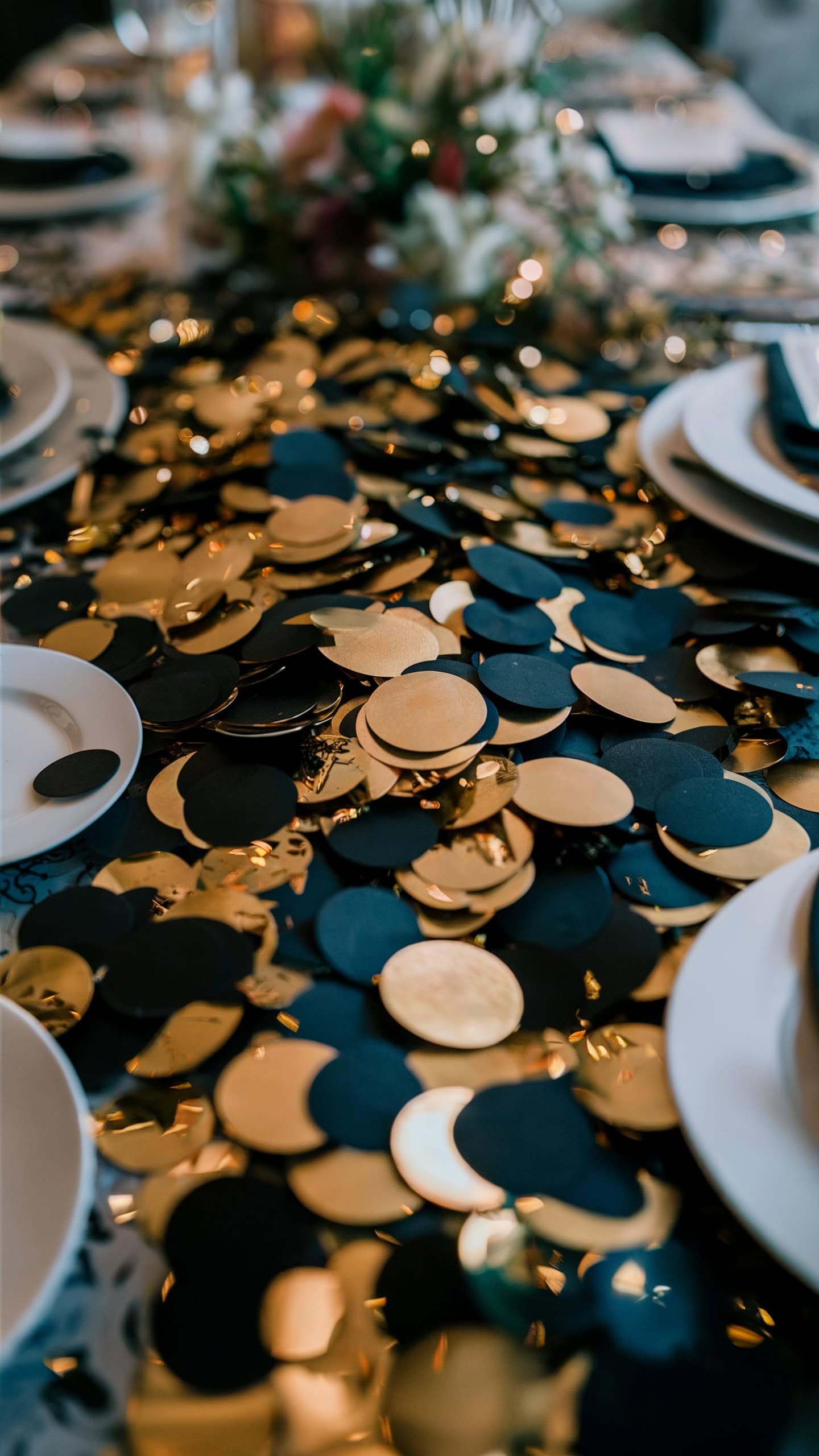 Black and Gold Table Confetti