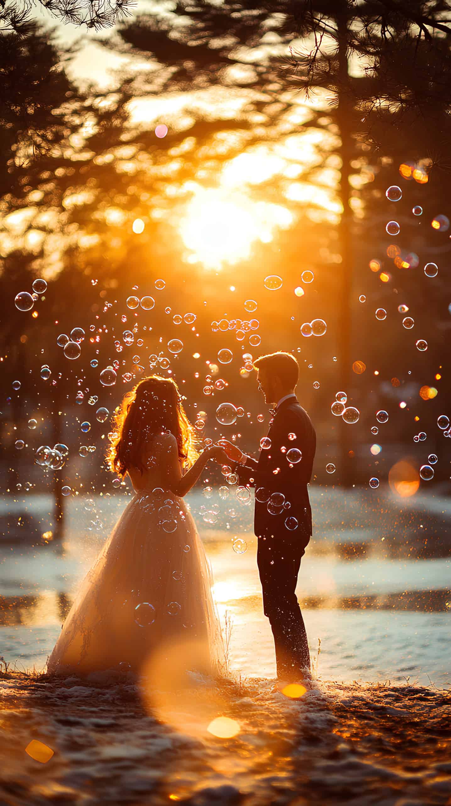 Bubbles During Sunset