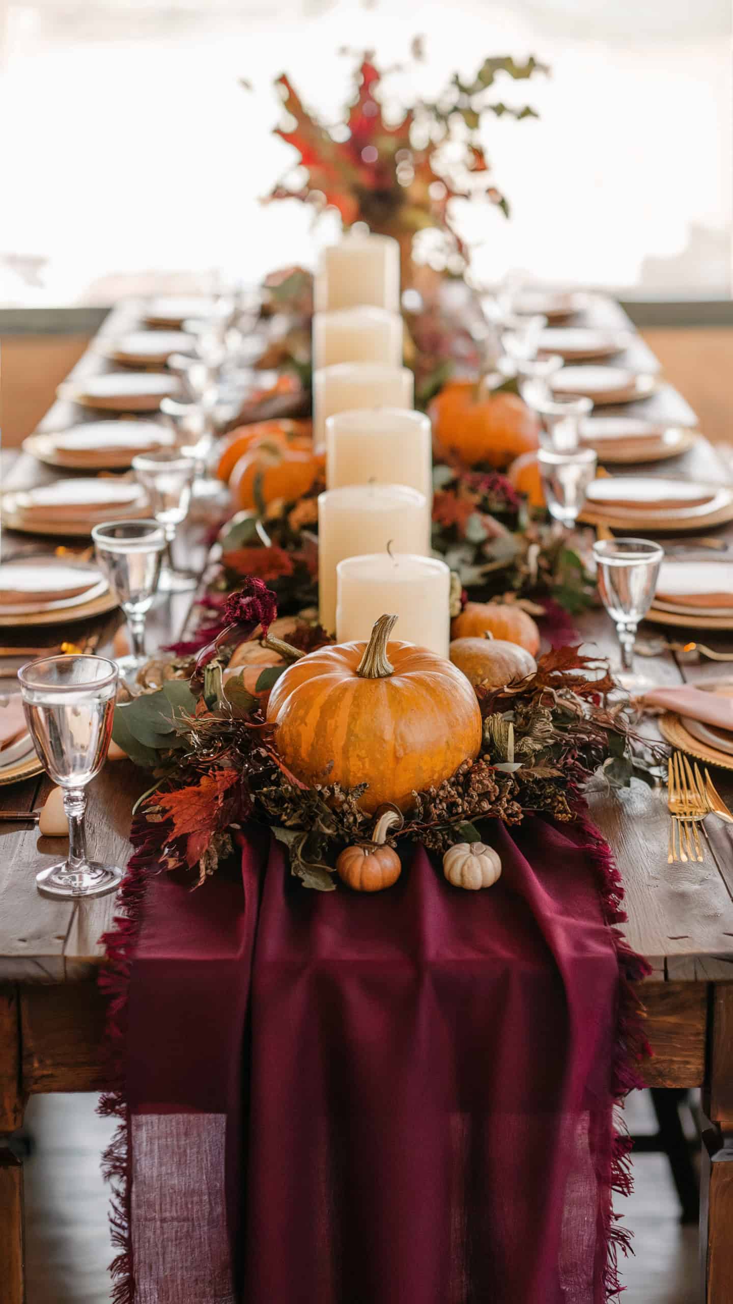 Burgundy Table Runner