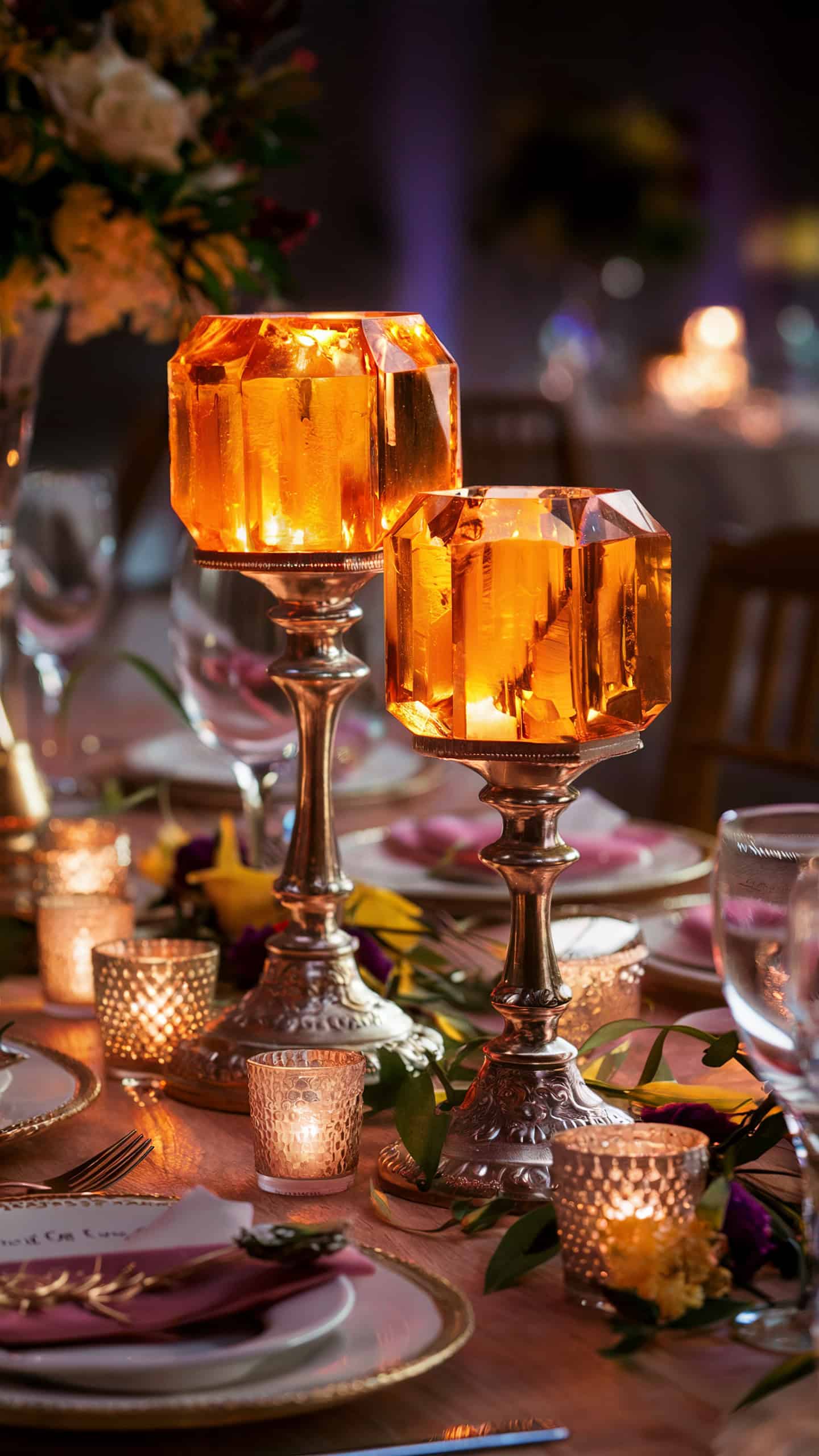 Citrine Candle Holders
