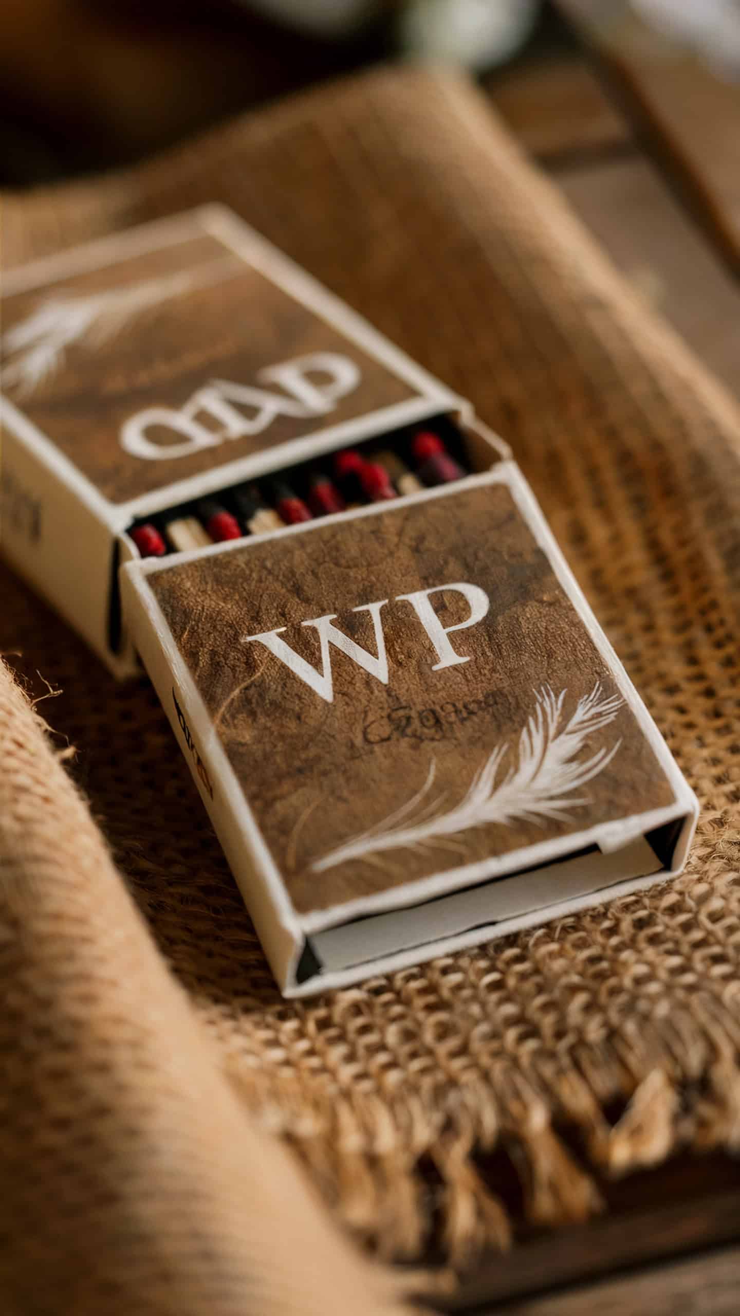 Custom Rustic Matchbox Set