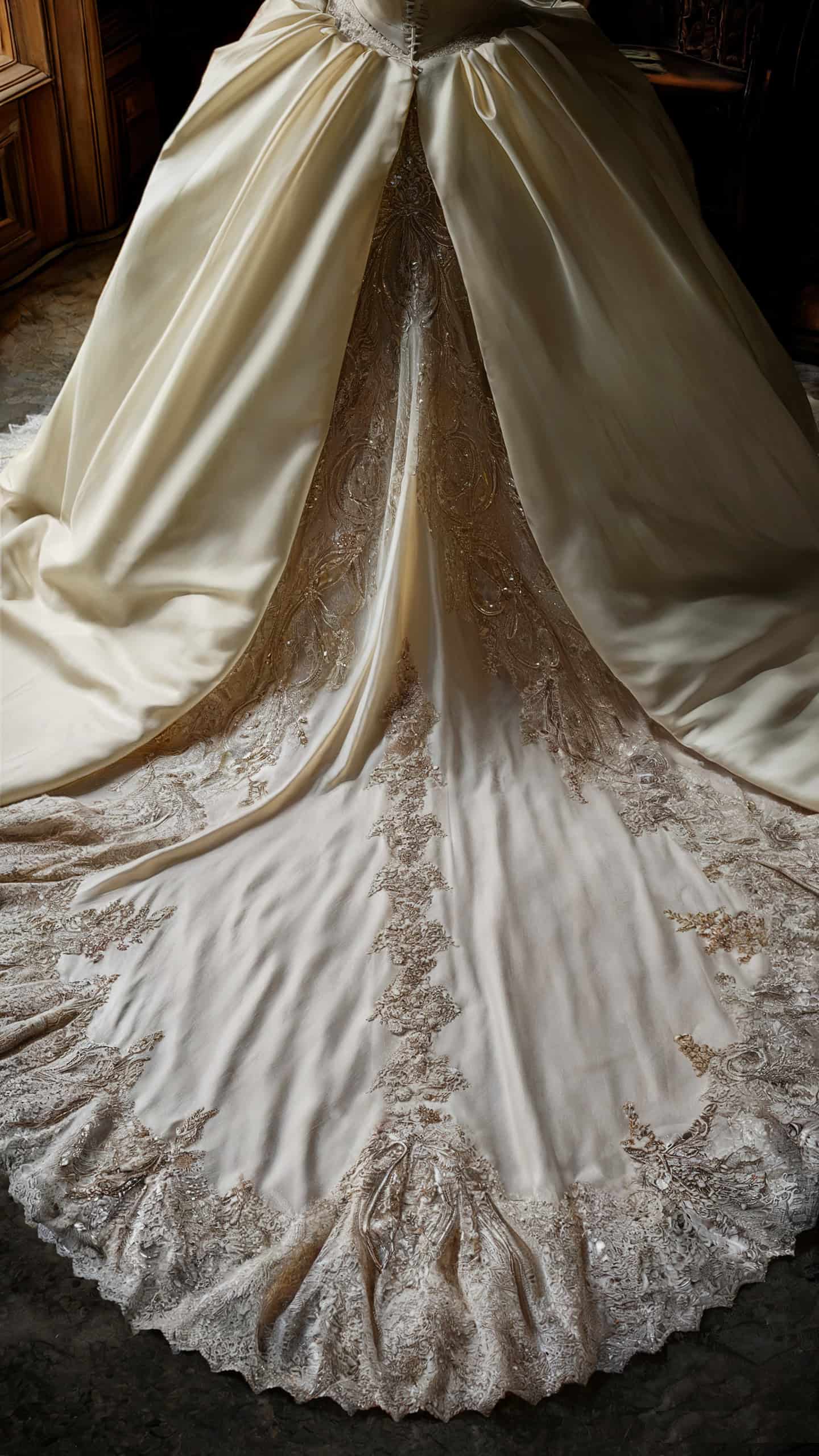 Customizable Gown with Detachable Train