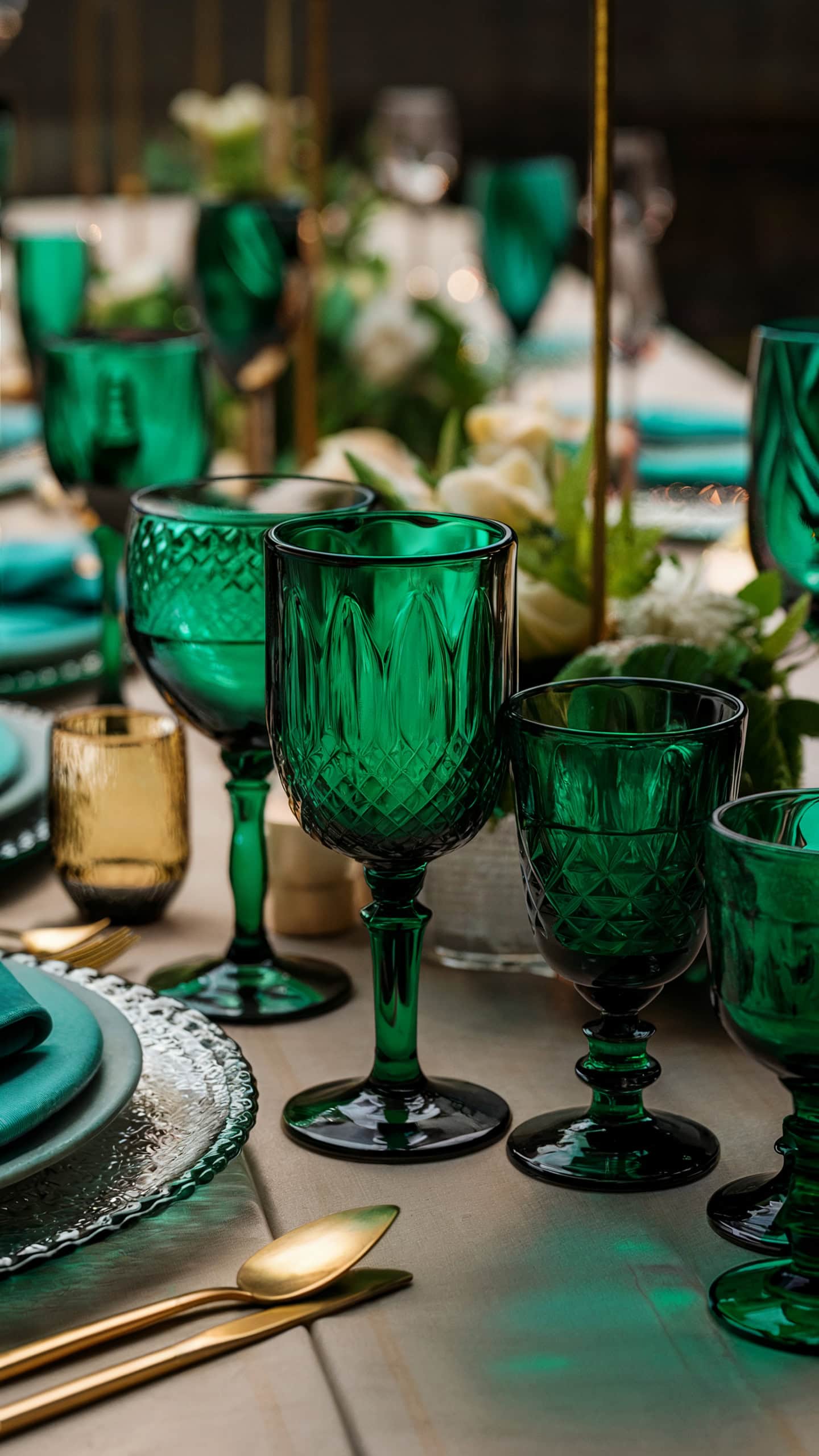 Emerald Green Glassware