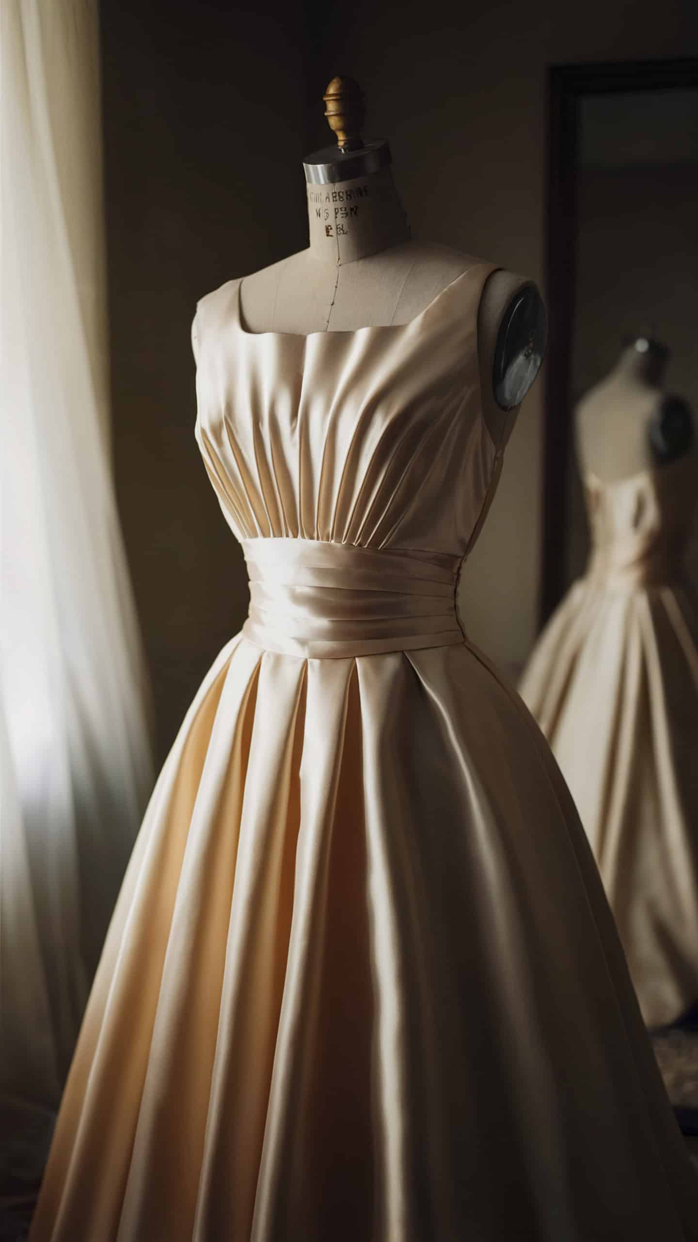 Empire Waist Satin Dress
