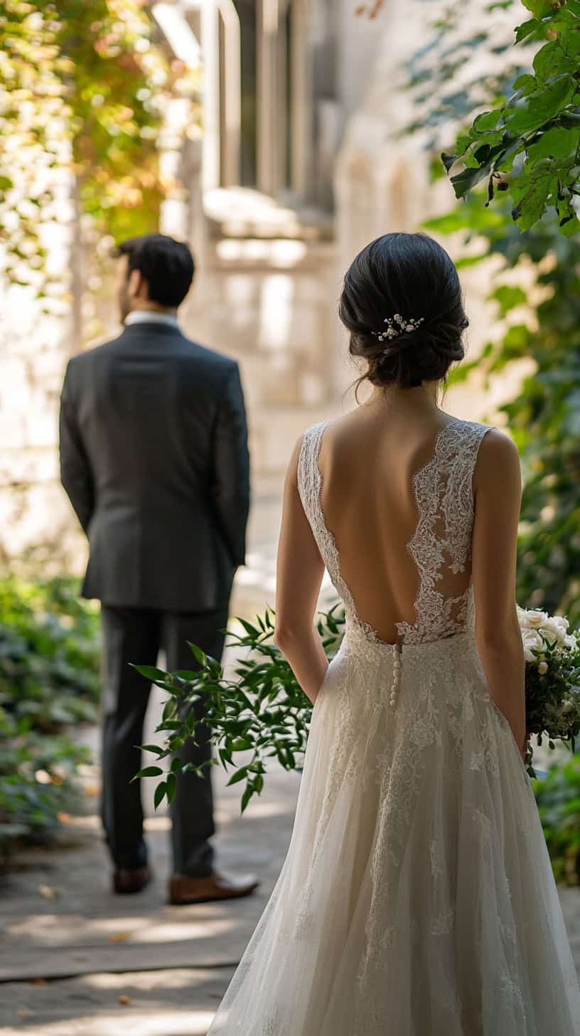 First Look in the Church Courtyard
