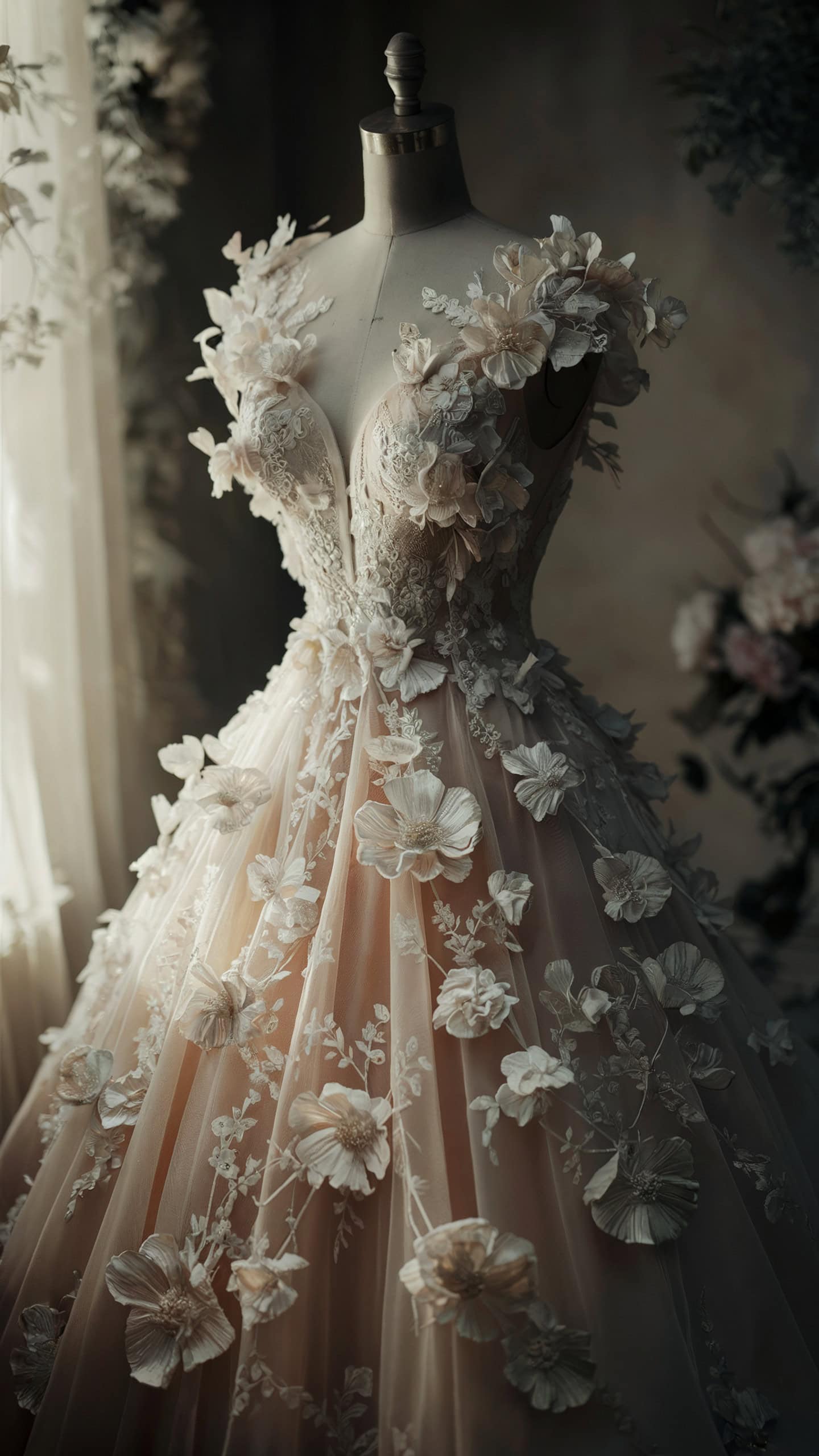 Floral Appliqué Dress