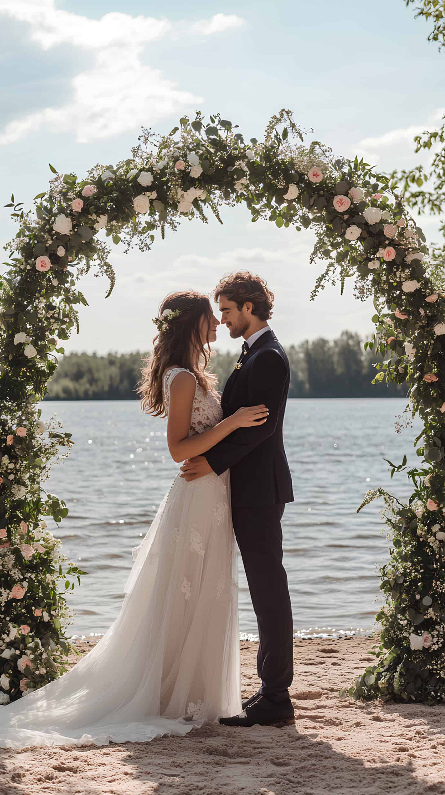 Floral Arch on the Beach