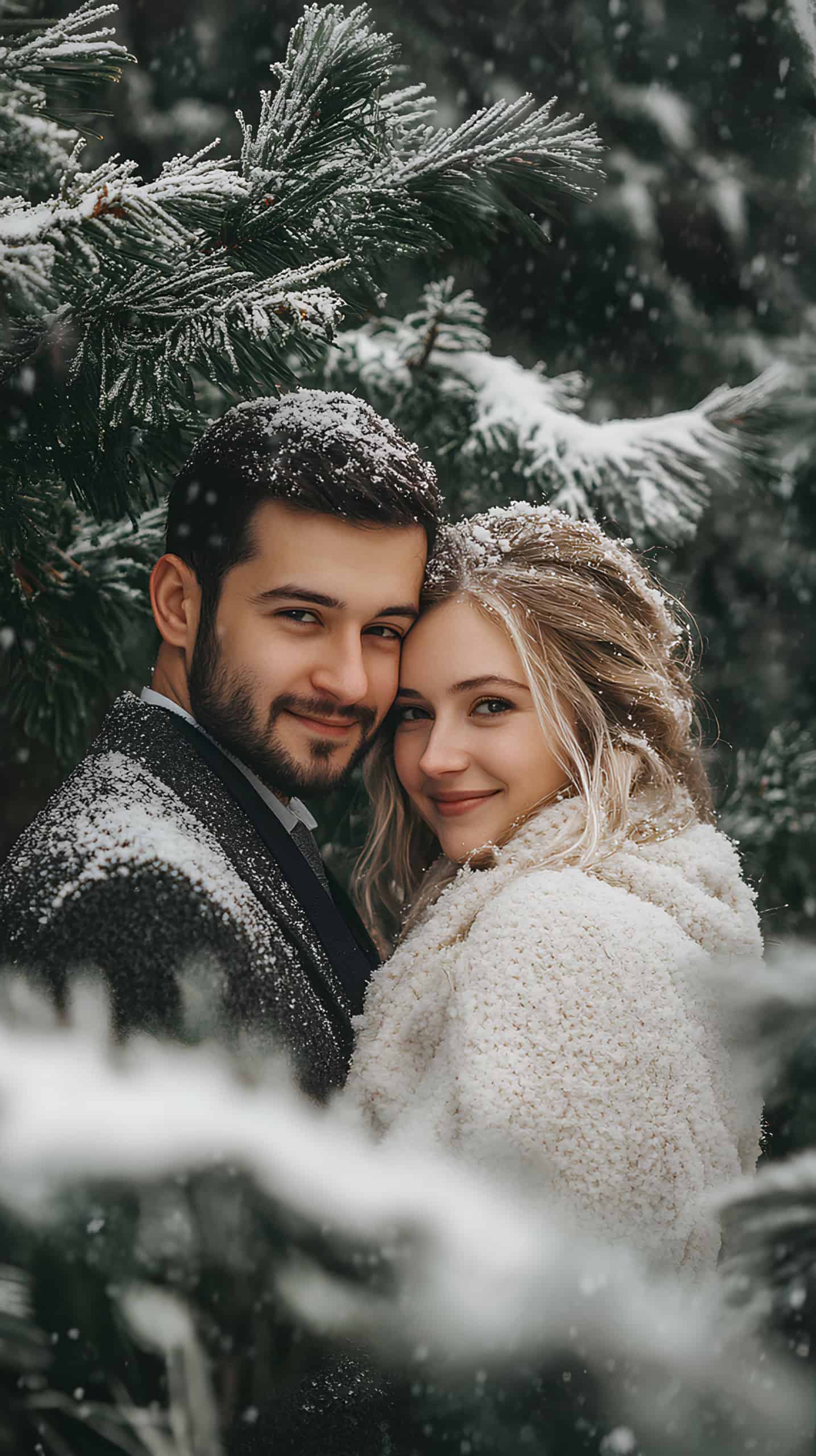 Frosty Pine Trees