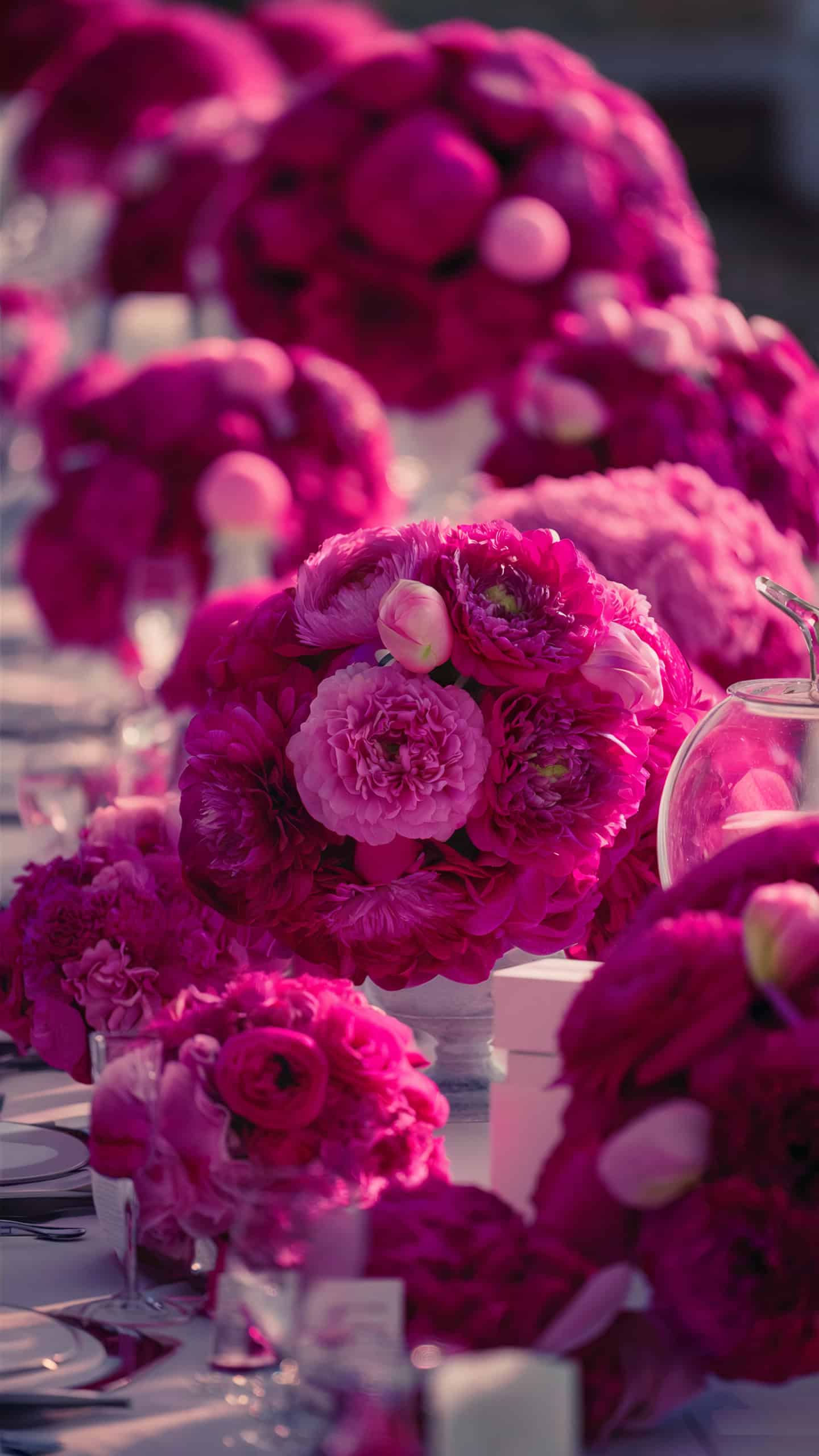 Fuschia Floral Arrangements