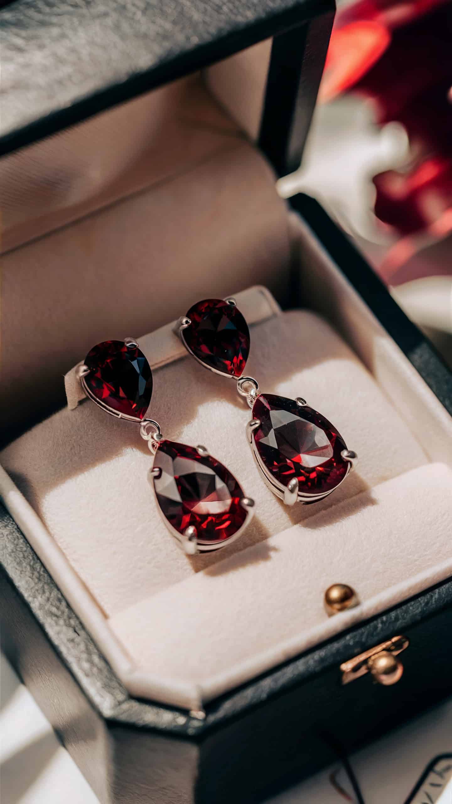 Garnet Teardrops