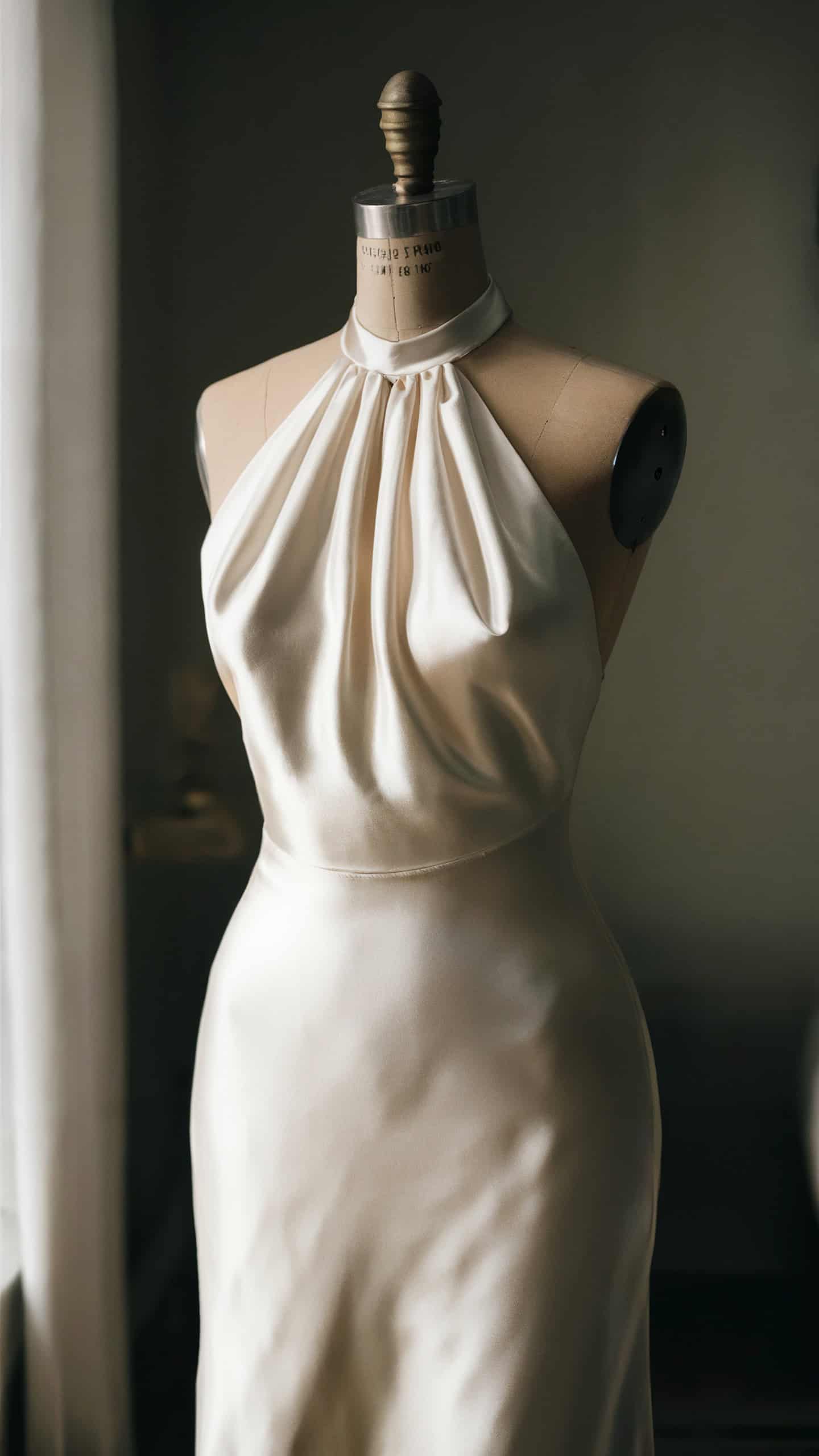 Halter Neck Satin Dress