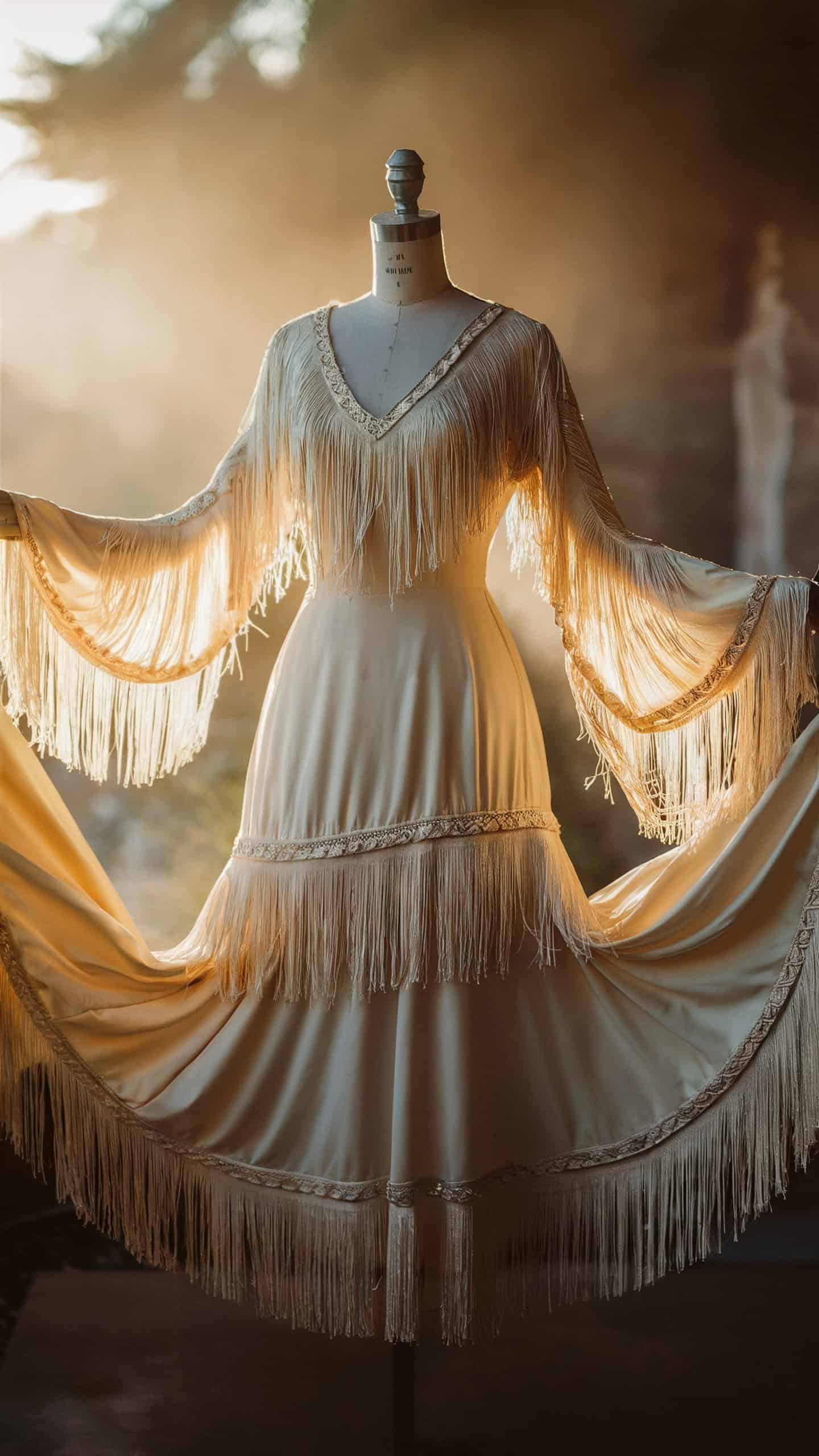 Hippie Fringe Wedding Dress