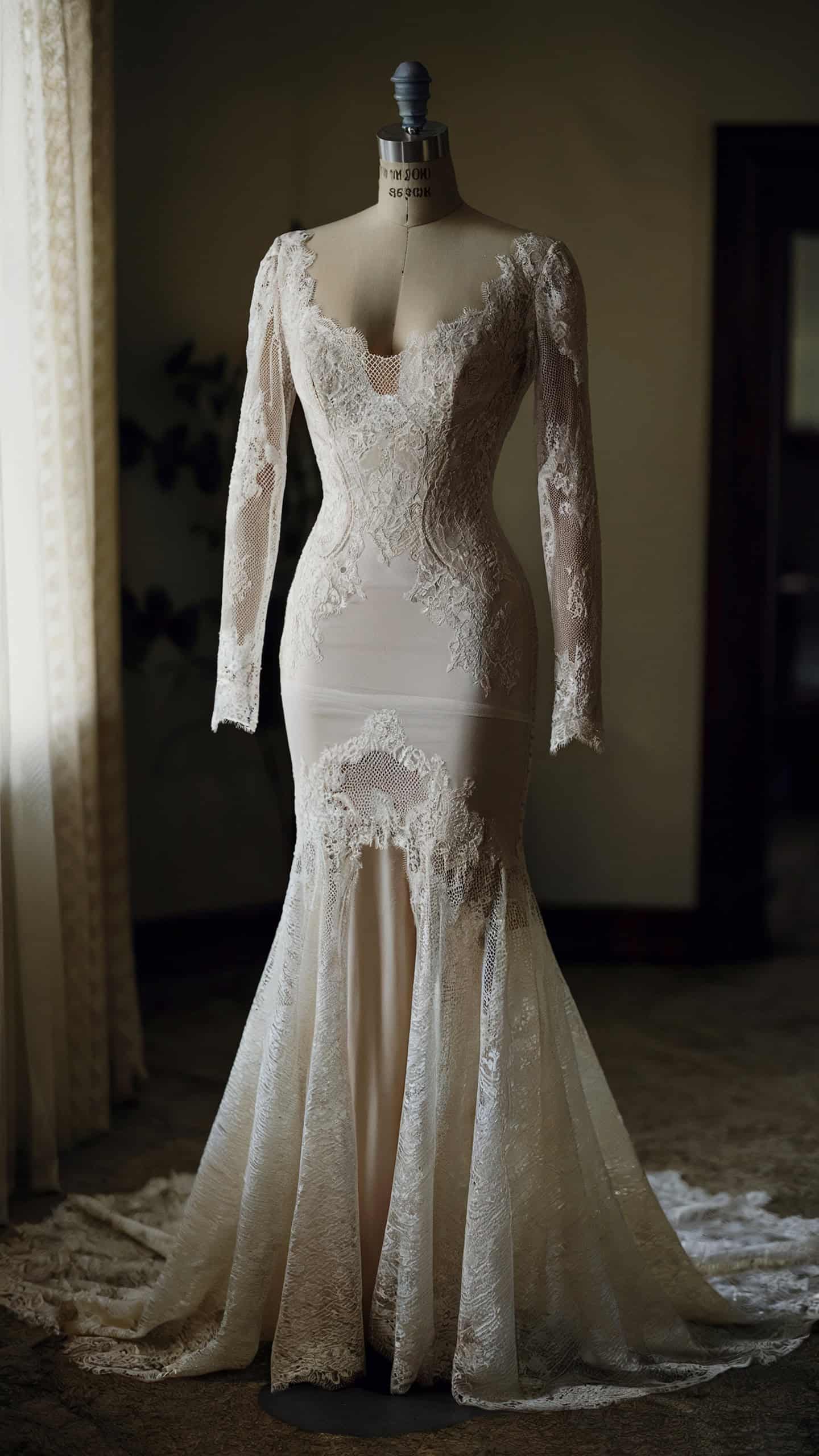Long Sleeve Lace Mermaid Dress