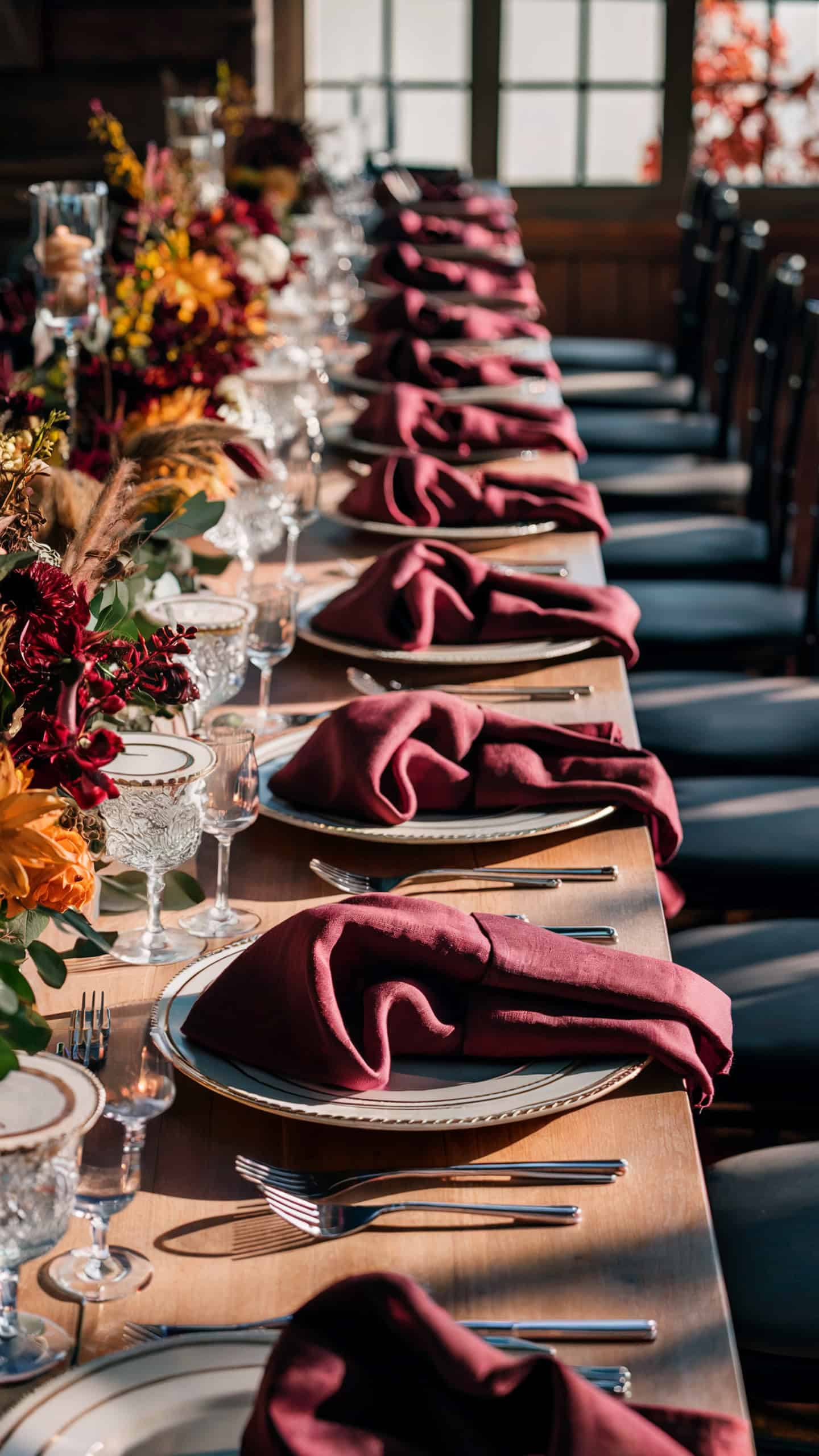 Maroon Linen Napkins