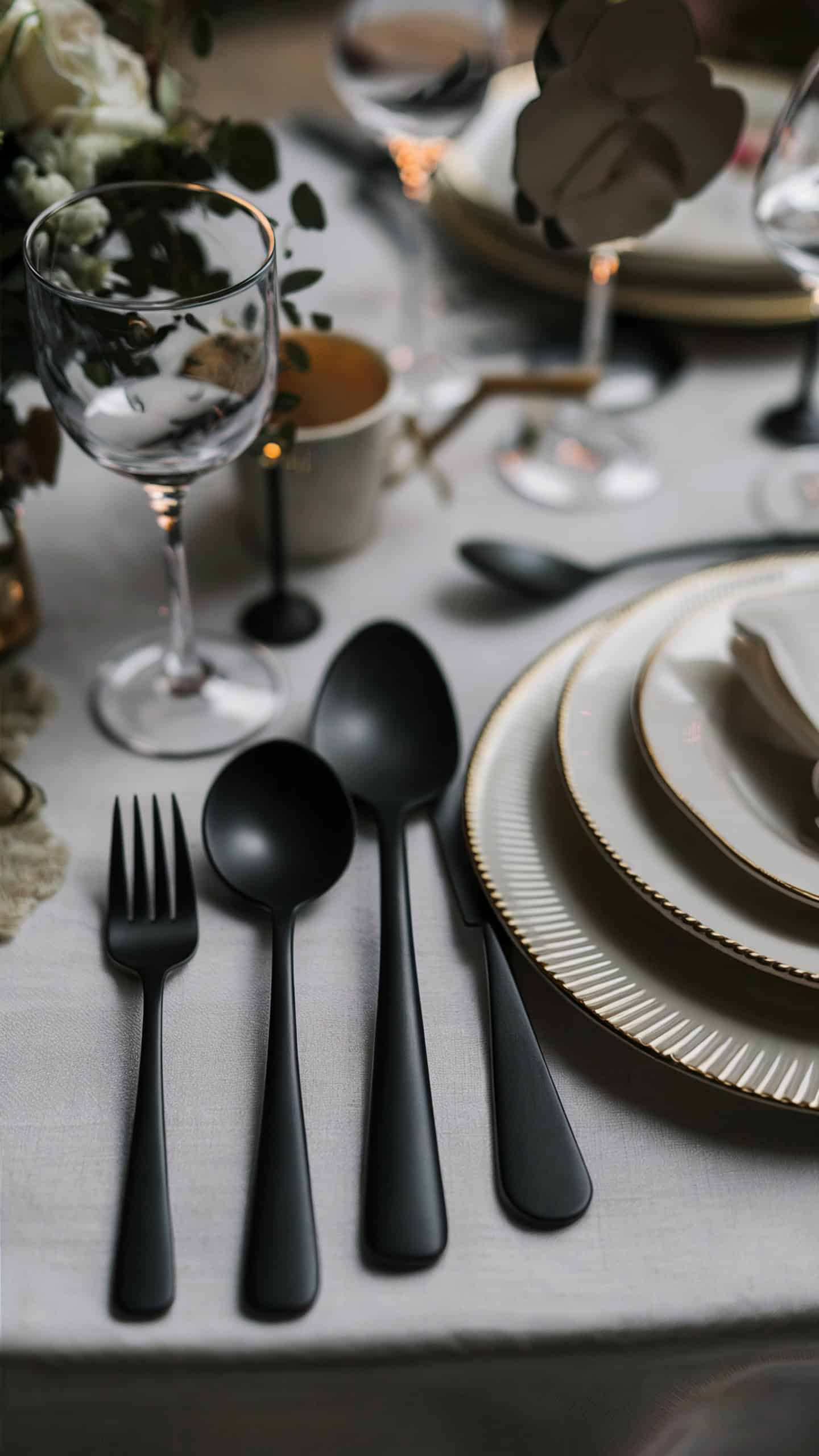 Matte Black Flatware