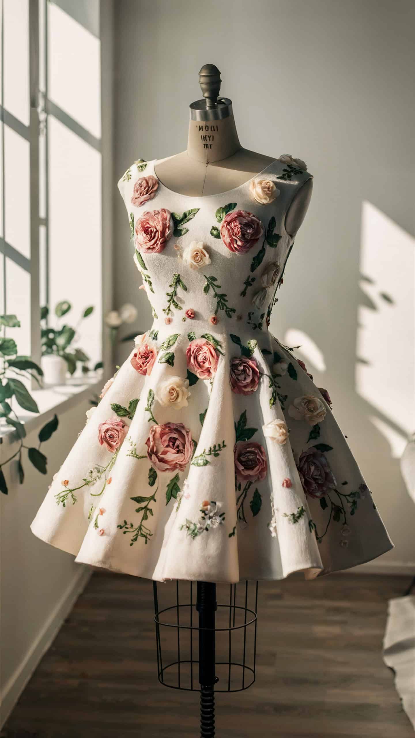 Mod Mini Dress with Flowers