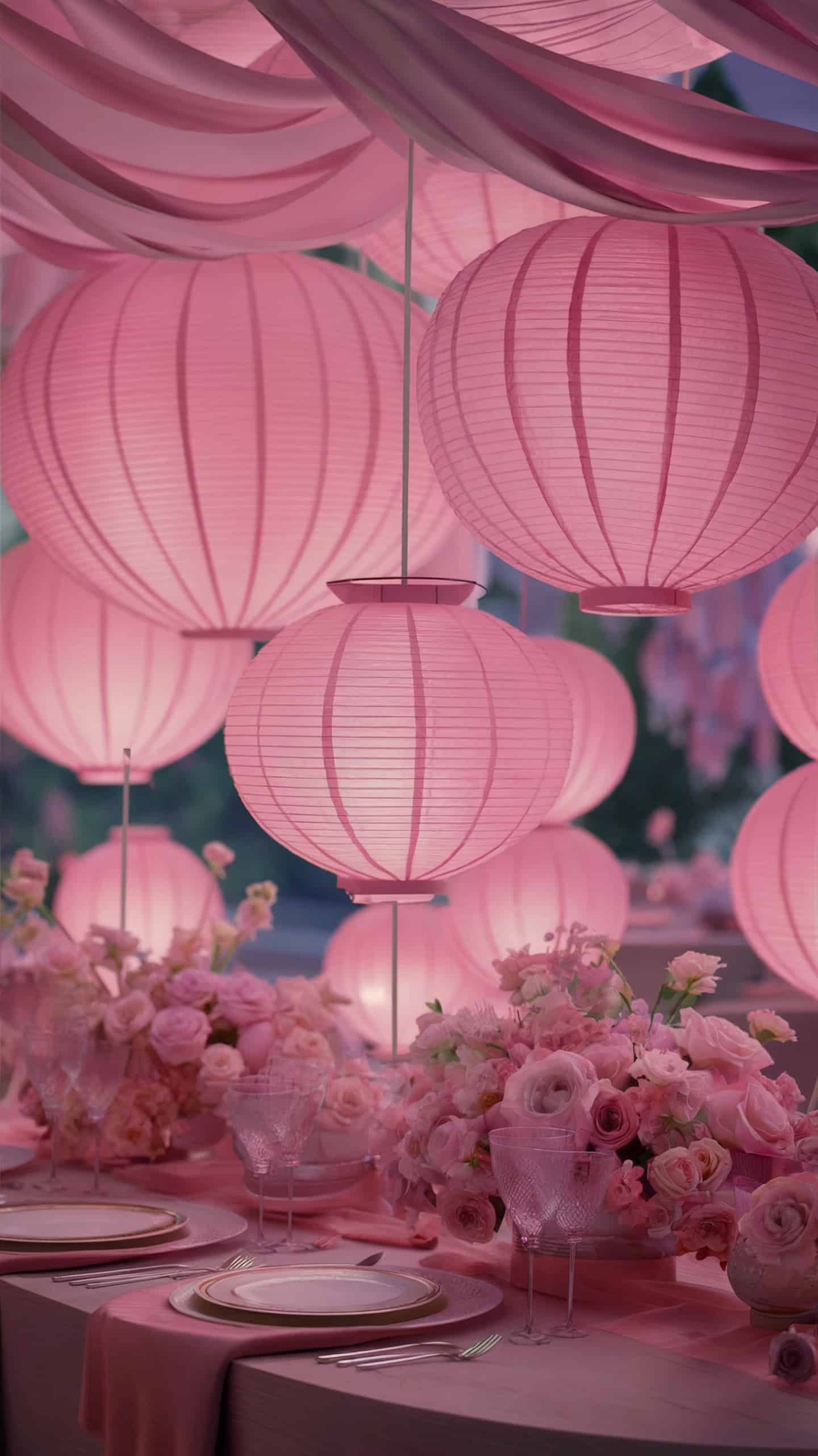 Pastel Pink Lanterns