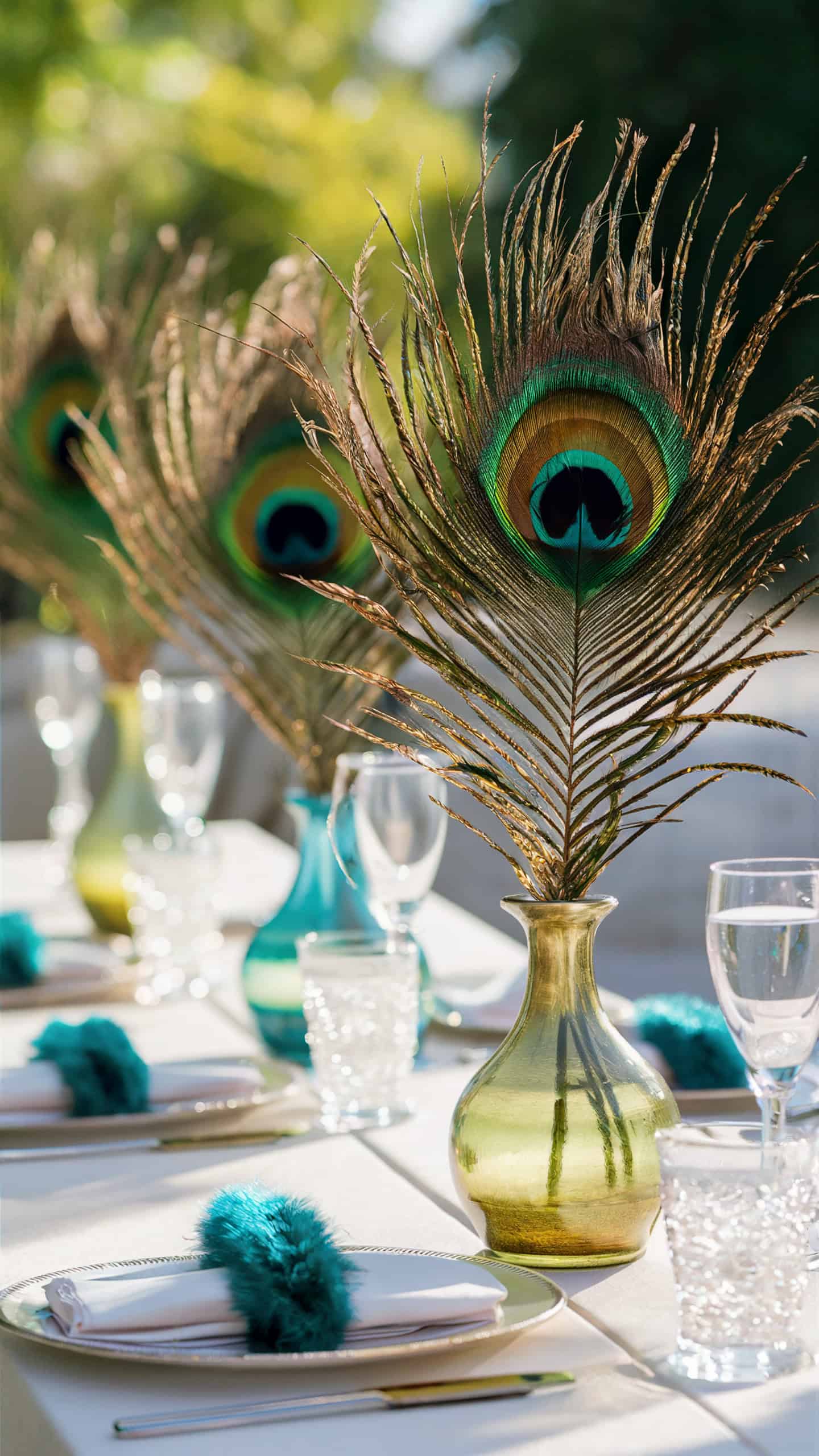 Peacock Feather Accents