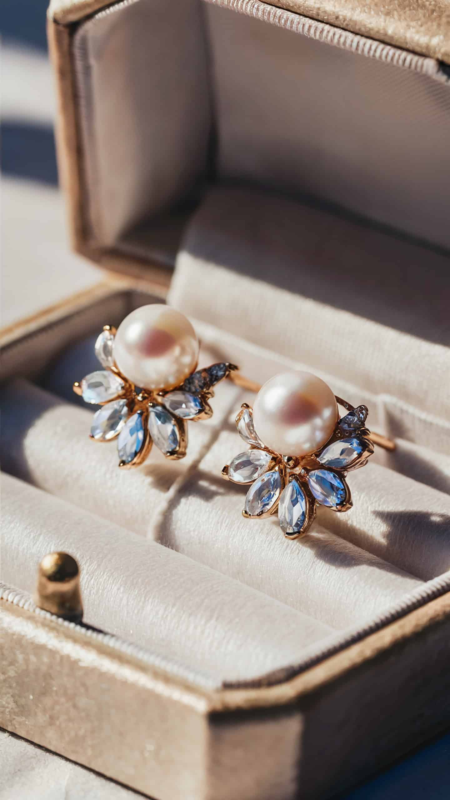Pearl and Crystal Studs